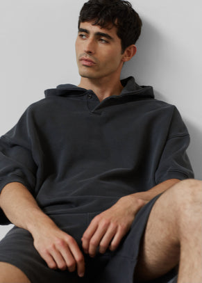 Christian Short Sleeve Hoodie - Charcoal