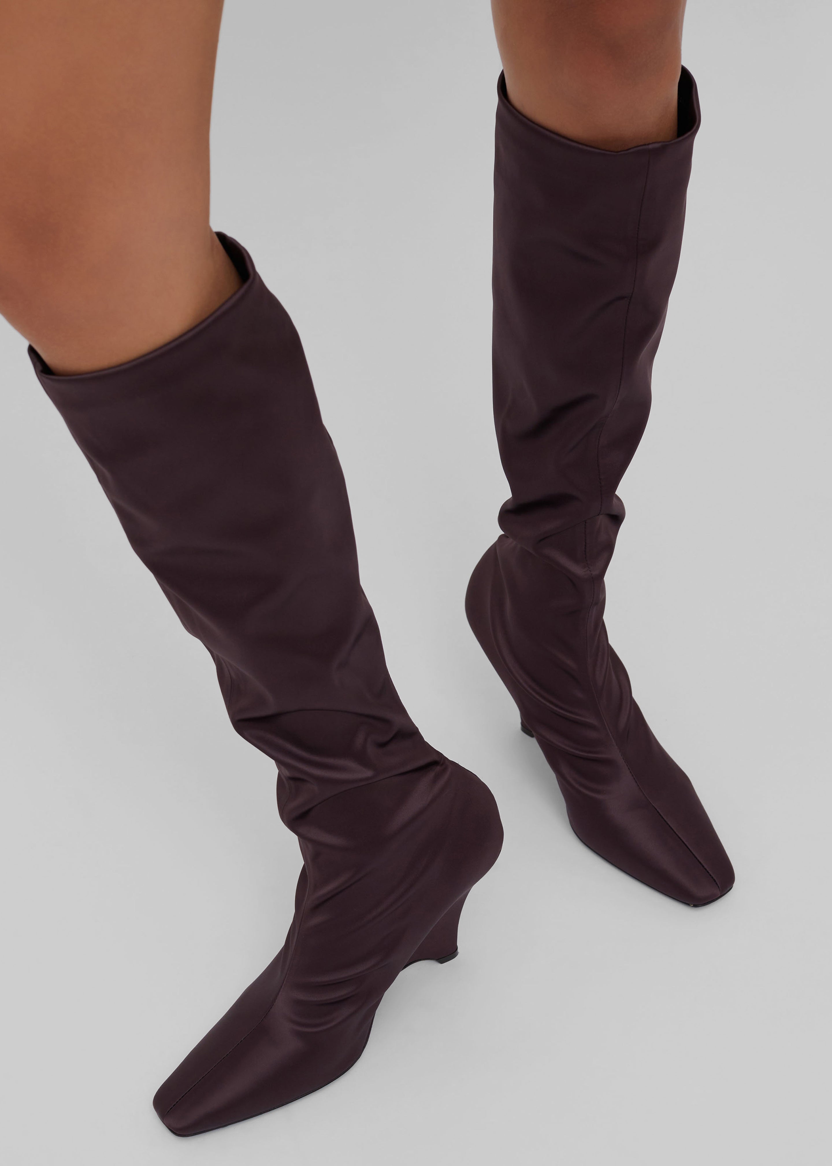 Christopher Esber Avery Knee High Boots - Mahogany - 3