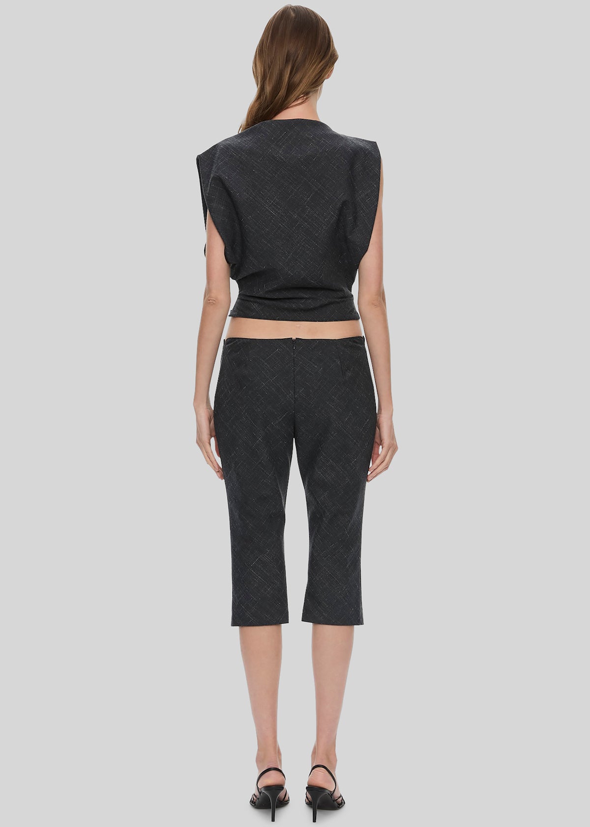 Christopher Esber Banyan Bias Top - Tropical Charcoal Marle - 6