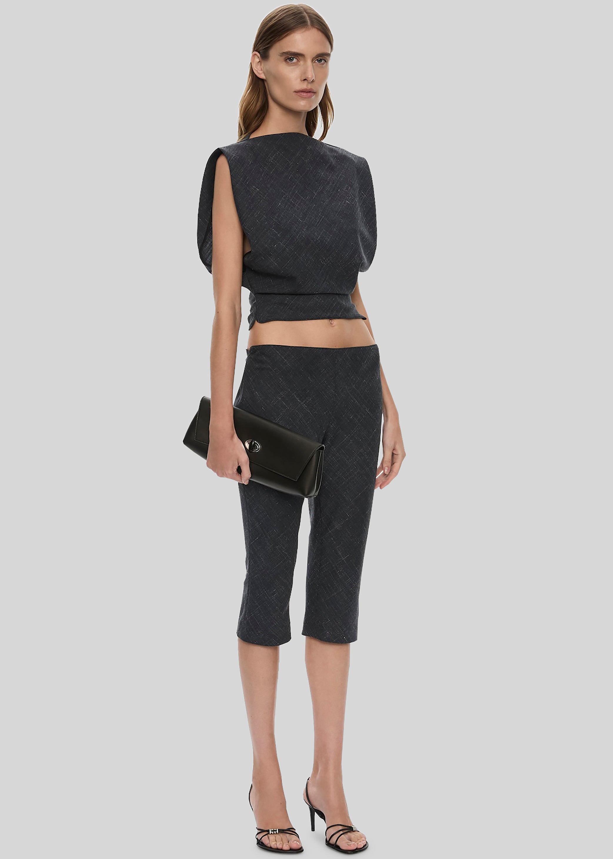 Shop the look image for Christopher Esber Banyan Bias Top - Tropical Charcoal Marle