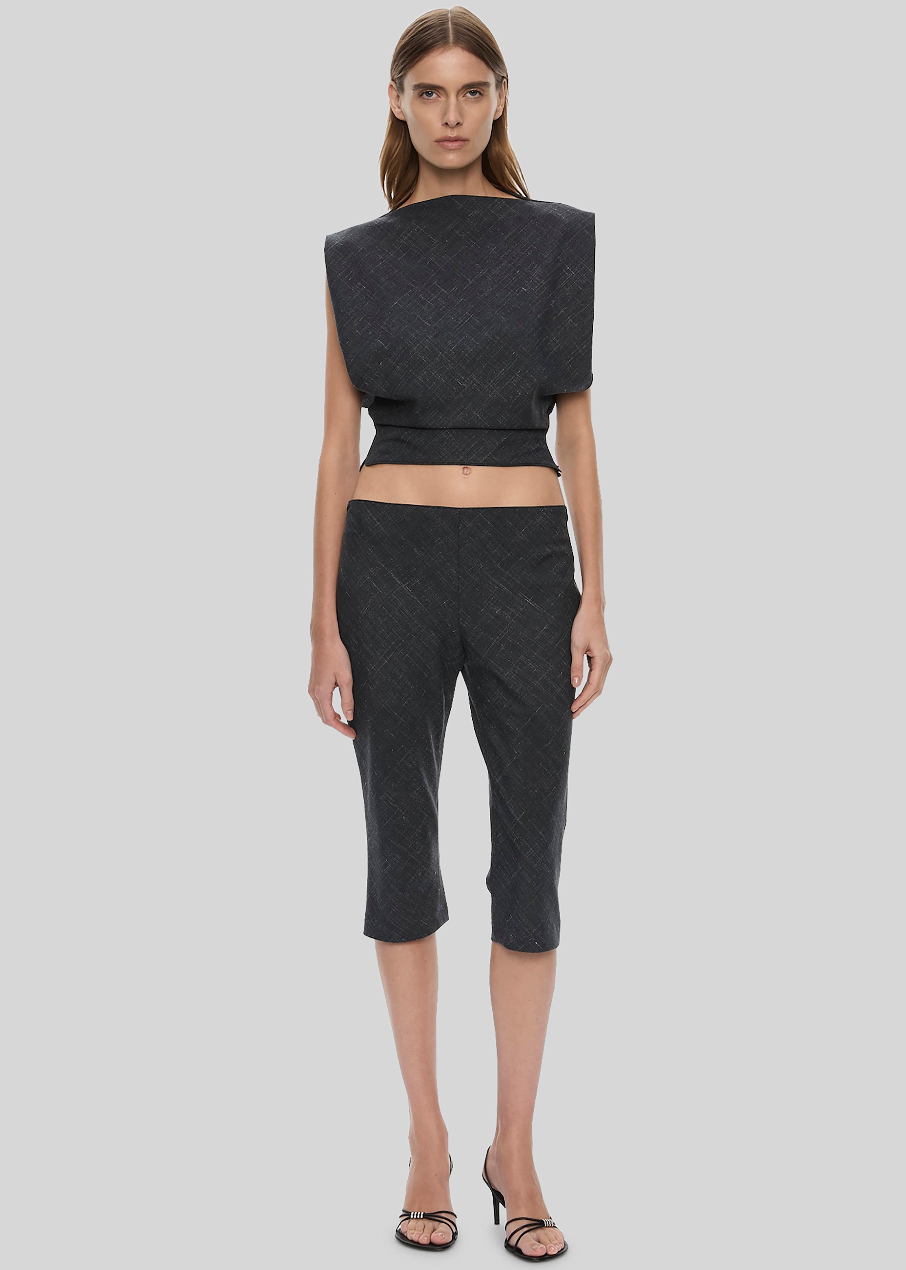 Christopher Esber Banyan Capri Pants - Tropical Charcoal Marle - 1