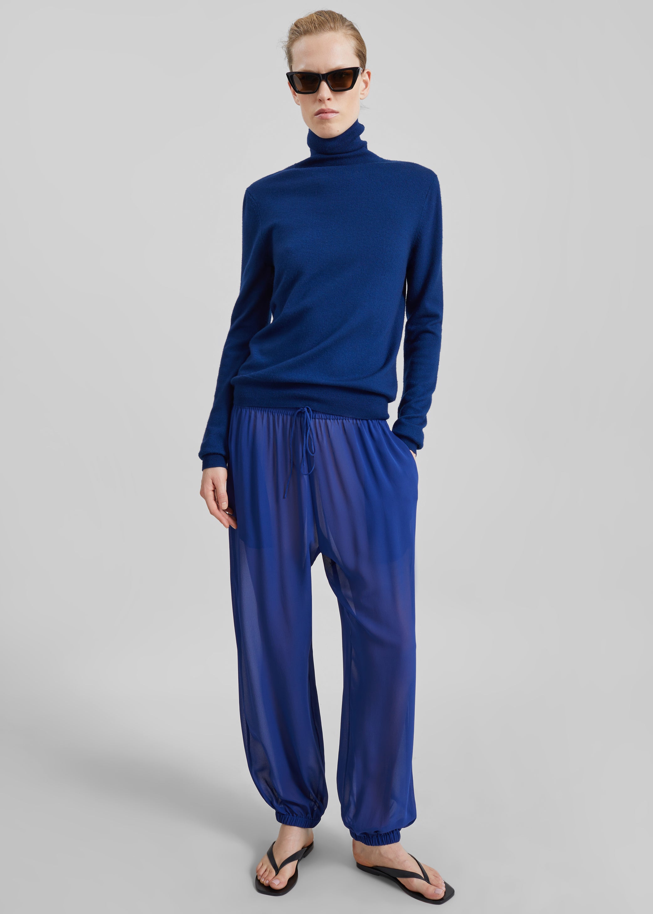 Shop the look image for Christopher Esber Bennett Silk Pants - Ink