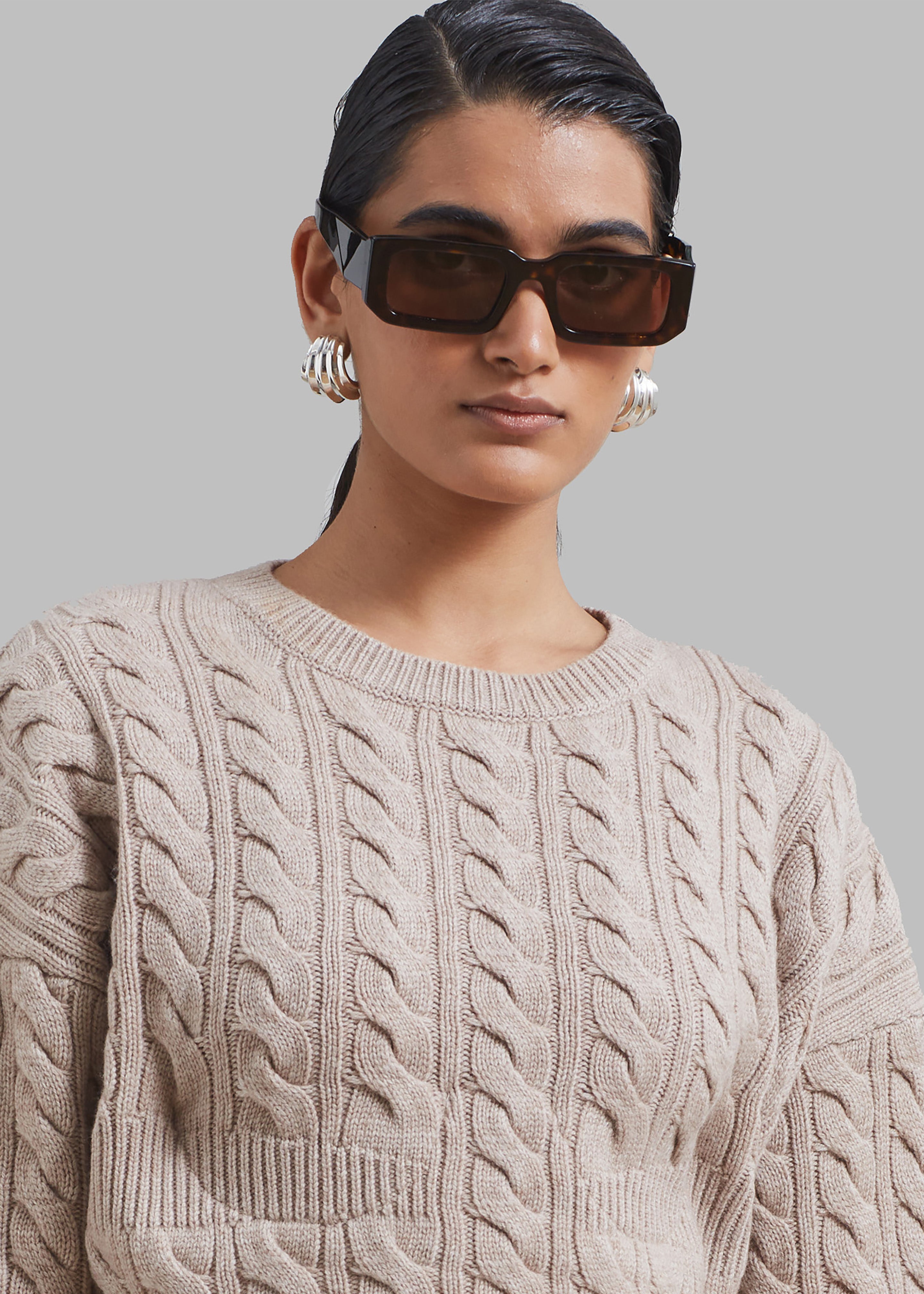 Christopher Esber Cable Knit Sweater - Truffle - 4