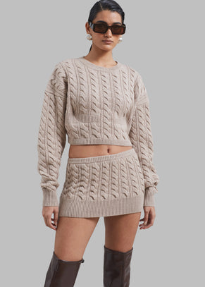 Christopher Esber Cable Knit Sweater - Truffle