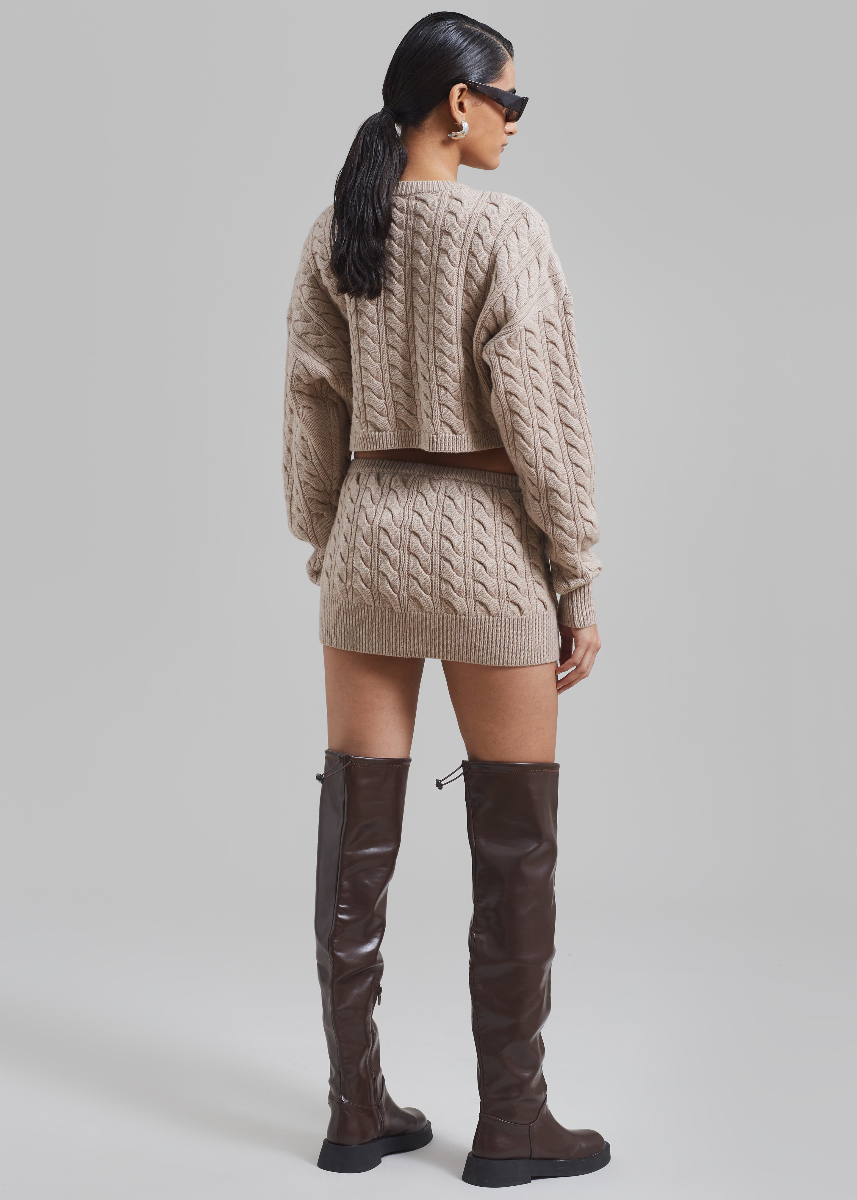 Christopher Esber Cable Knit Sweater - Truffle - 7