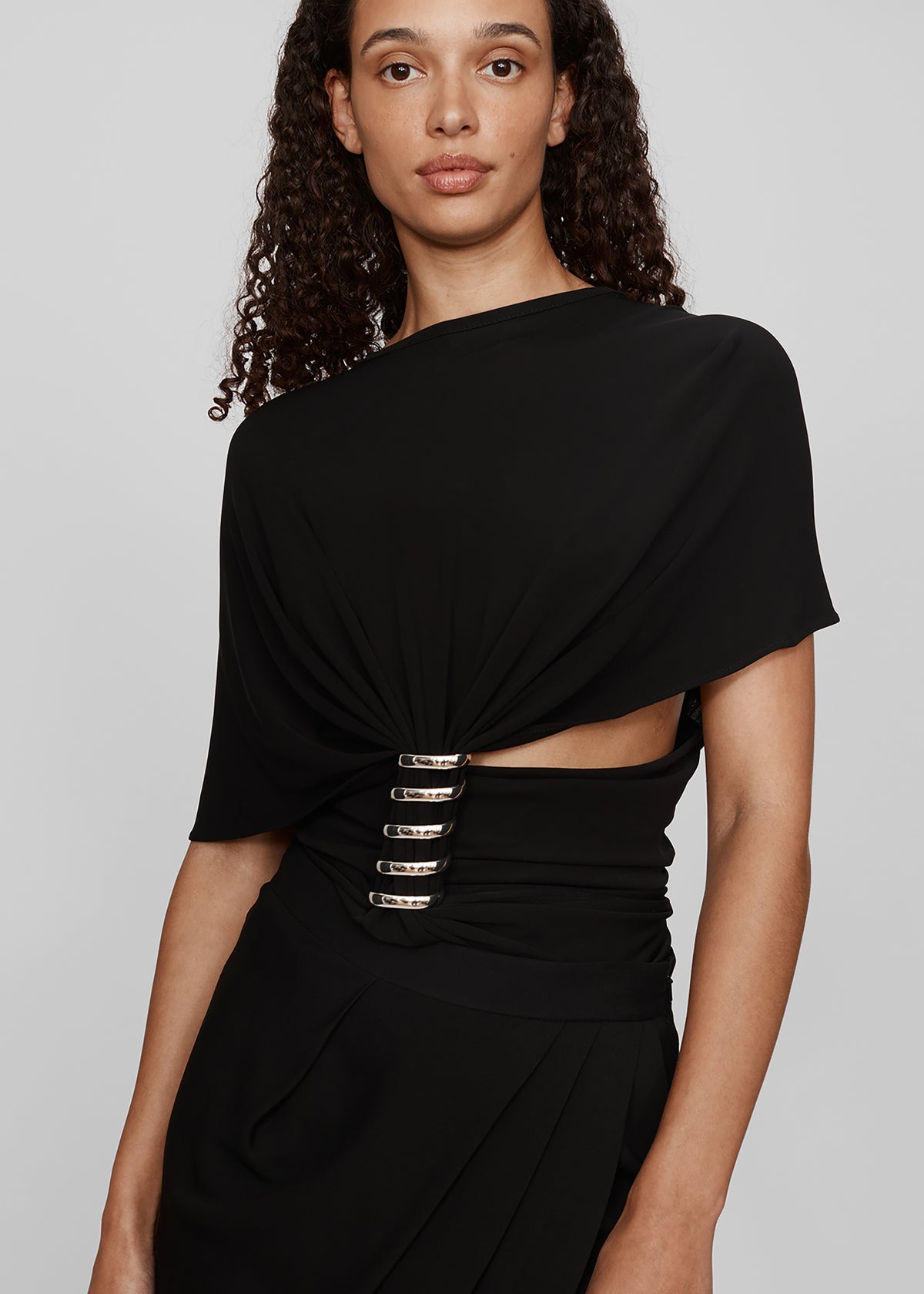 christopher esber black dress Pierced Orbit maxi dress in black - Christopher Esber