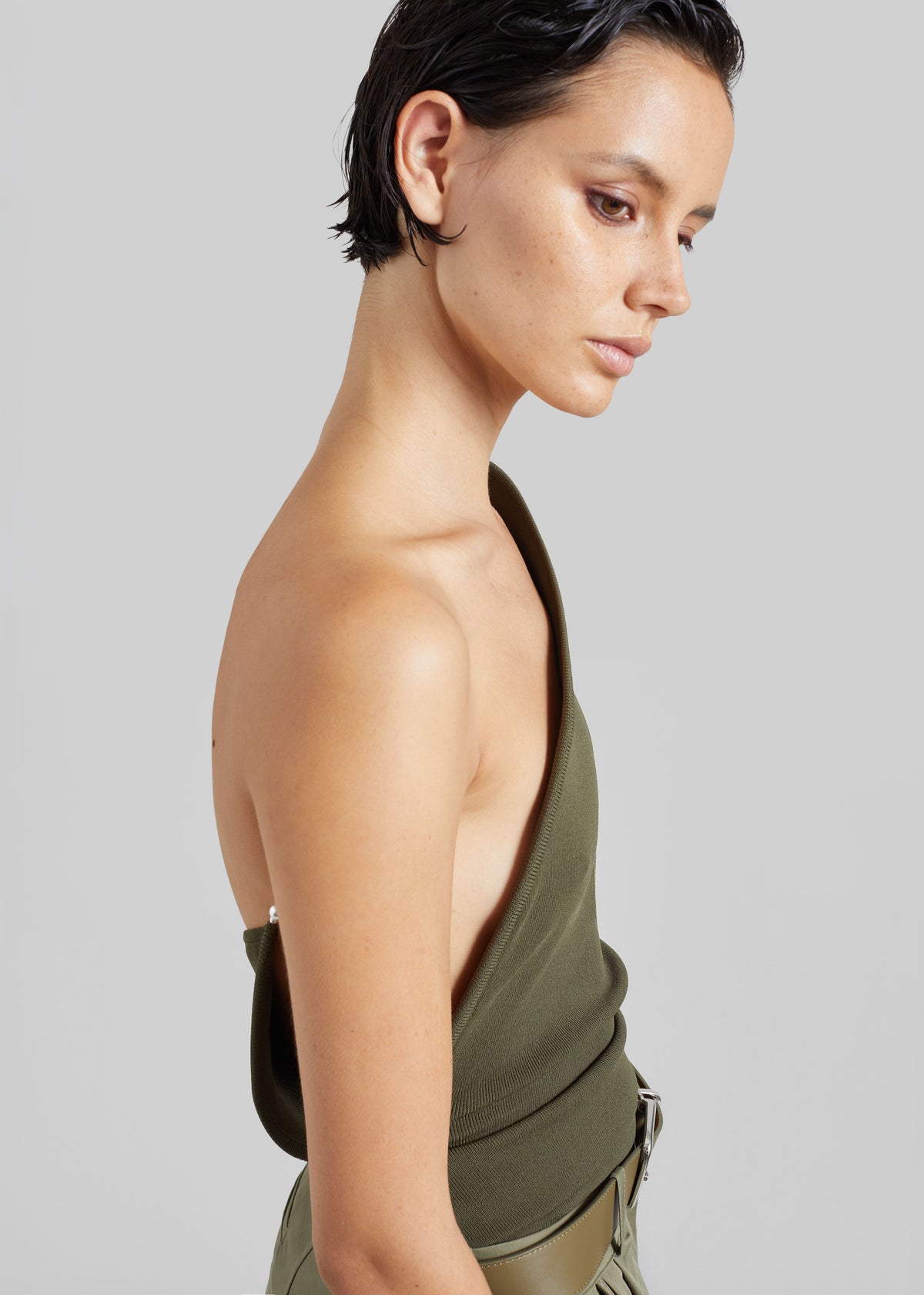 Christopher Esber Concave Wired Top - Kombu Green - 3