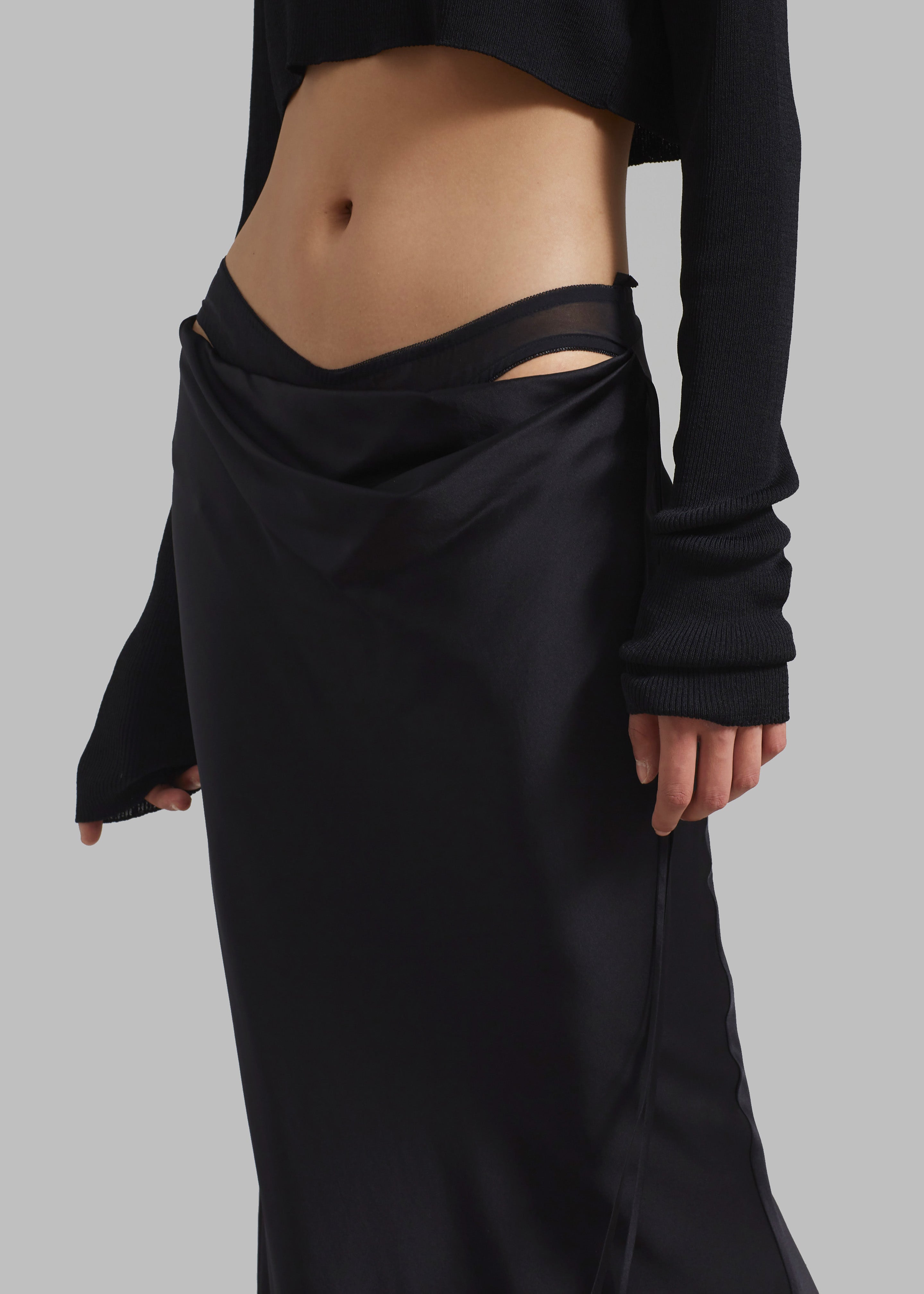 Christopher Esber Cowl Lingerie Skirt - Black - 4