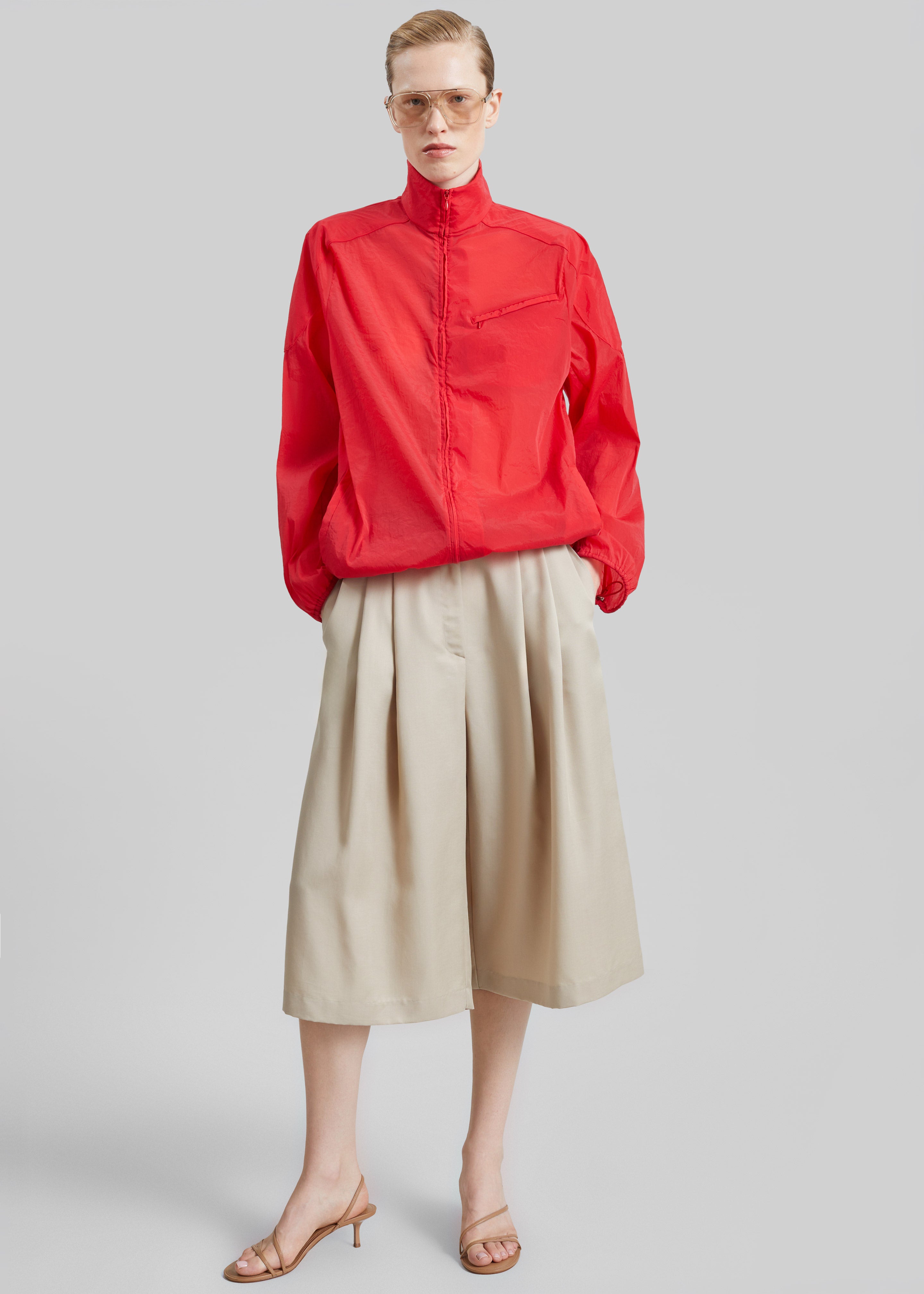Christopher Esber Dannie Lucent Mottled Sheer Bomber - Flame - 3
