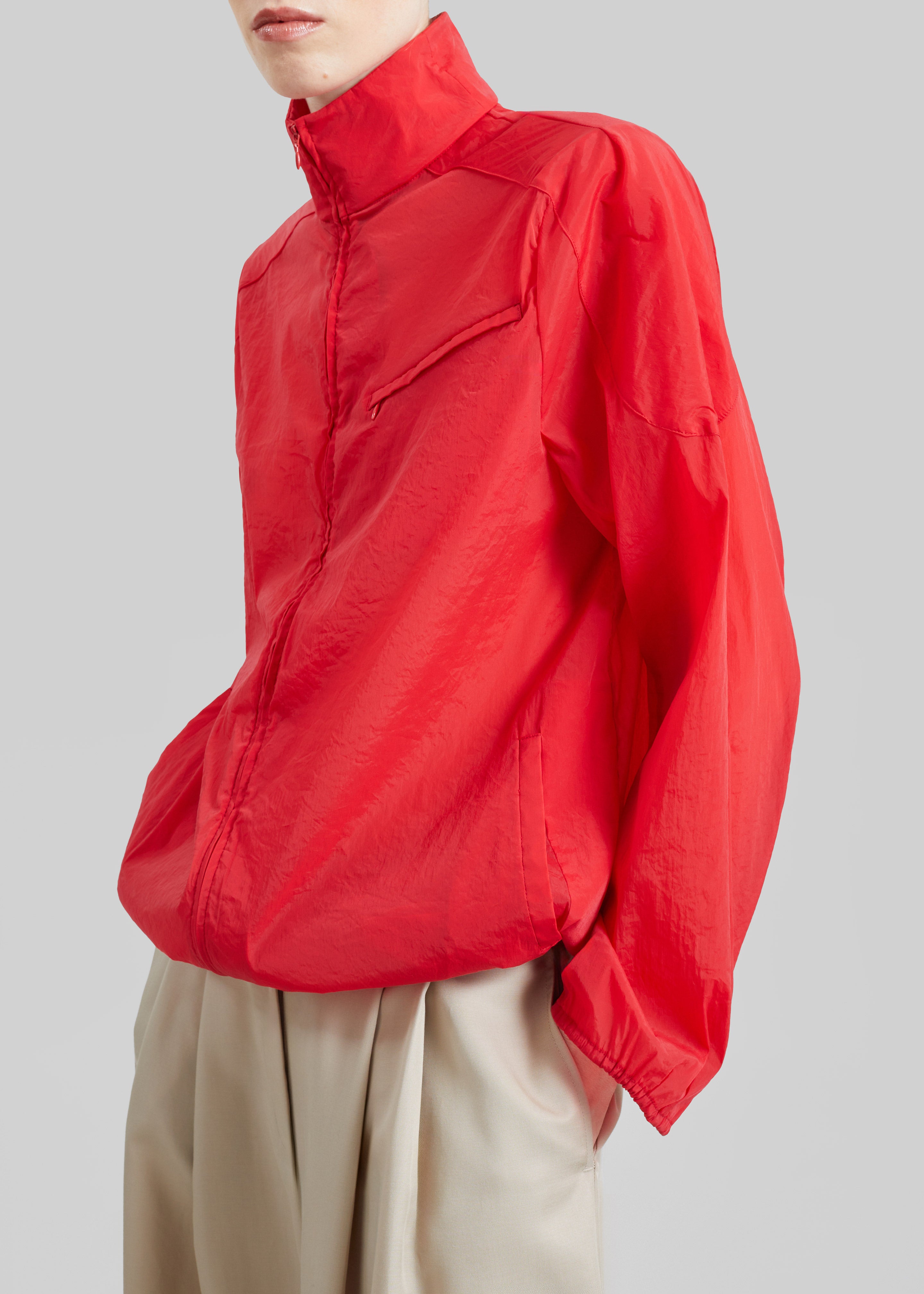 Christopher Esber Dannie Lucent Mottled Sheer Bomber - Flame - 4