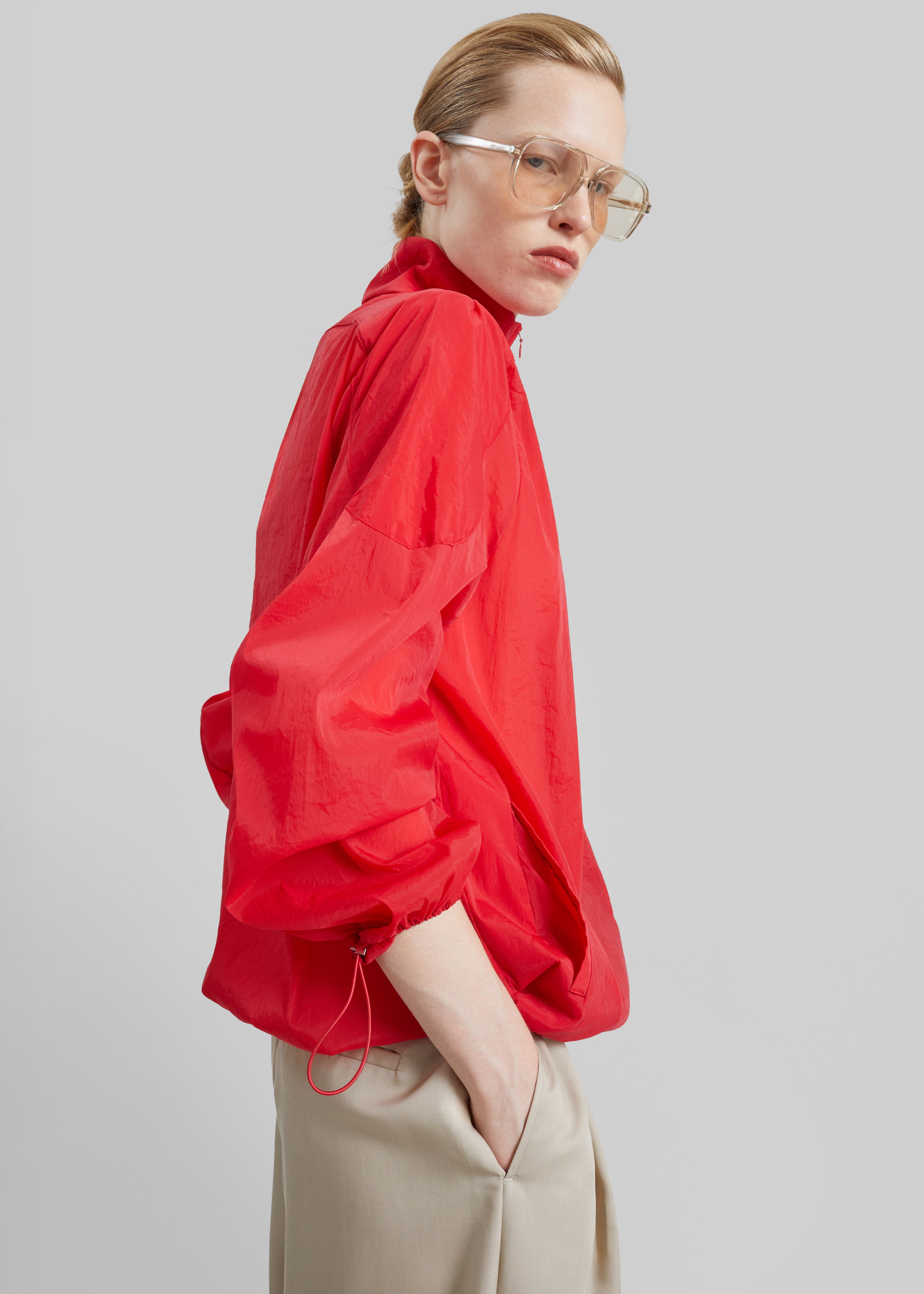 Christopher Esber Dannie Lucent Mottled Sheer Bomber - Flame - 5