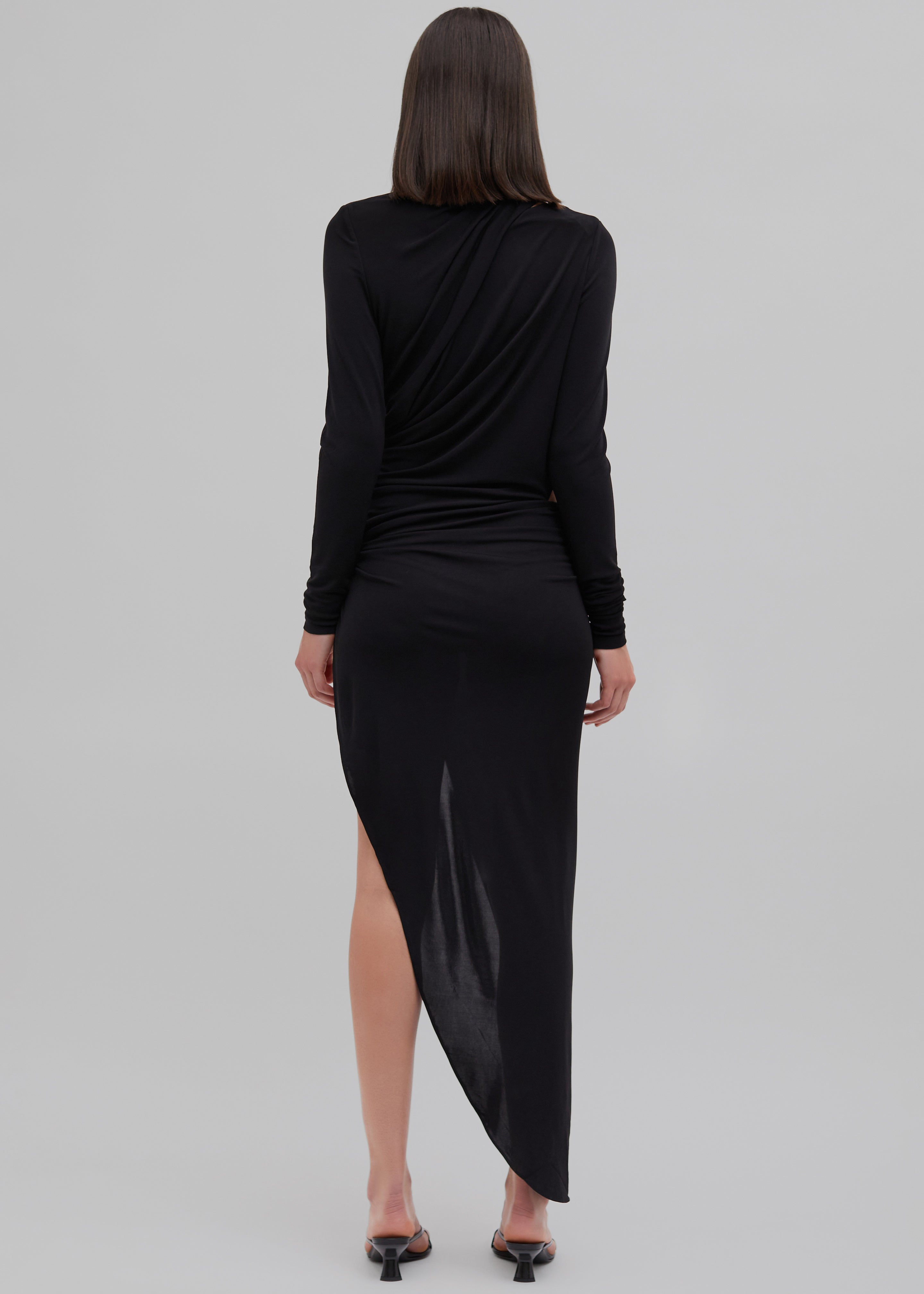 Christopher Esber Framed Drape Slice Dress - Black - 5