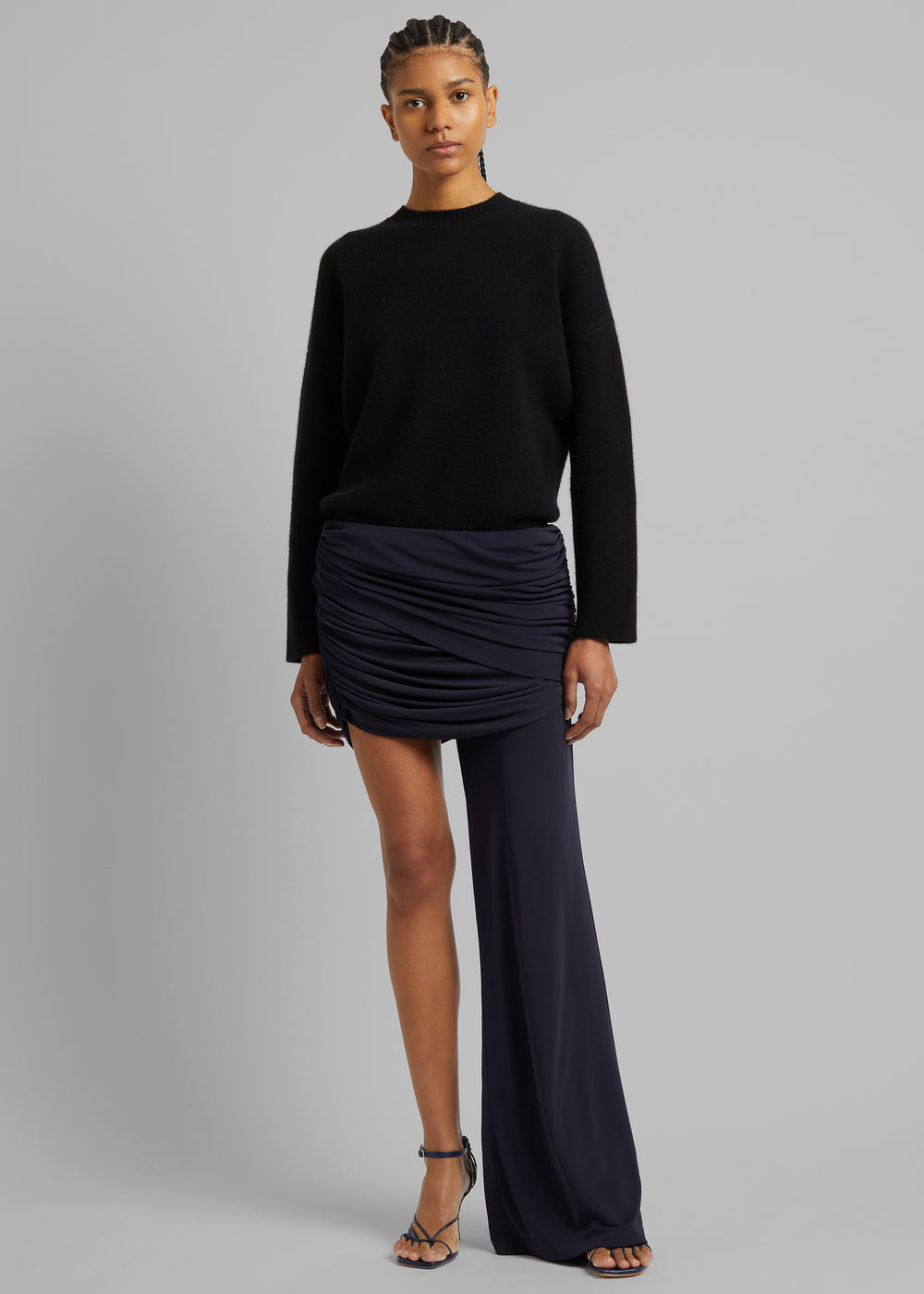 Christopher Esber Illusions Draped Mono Pant - Ink - 1