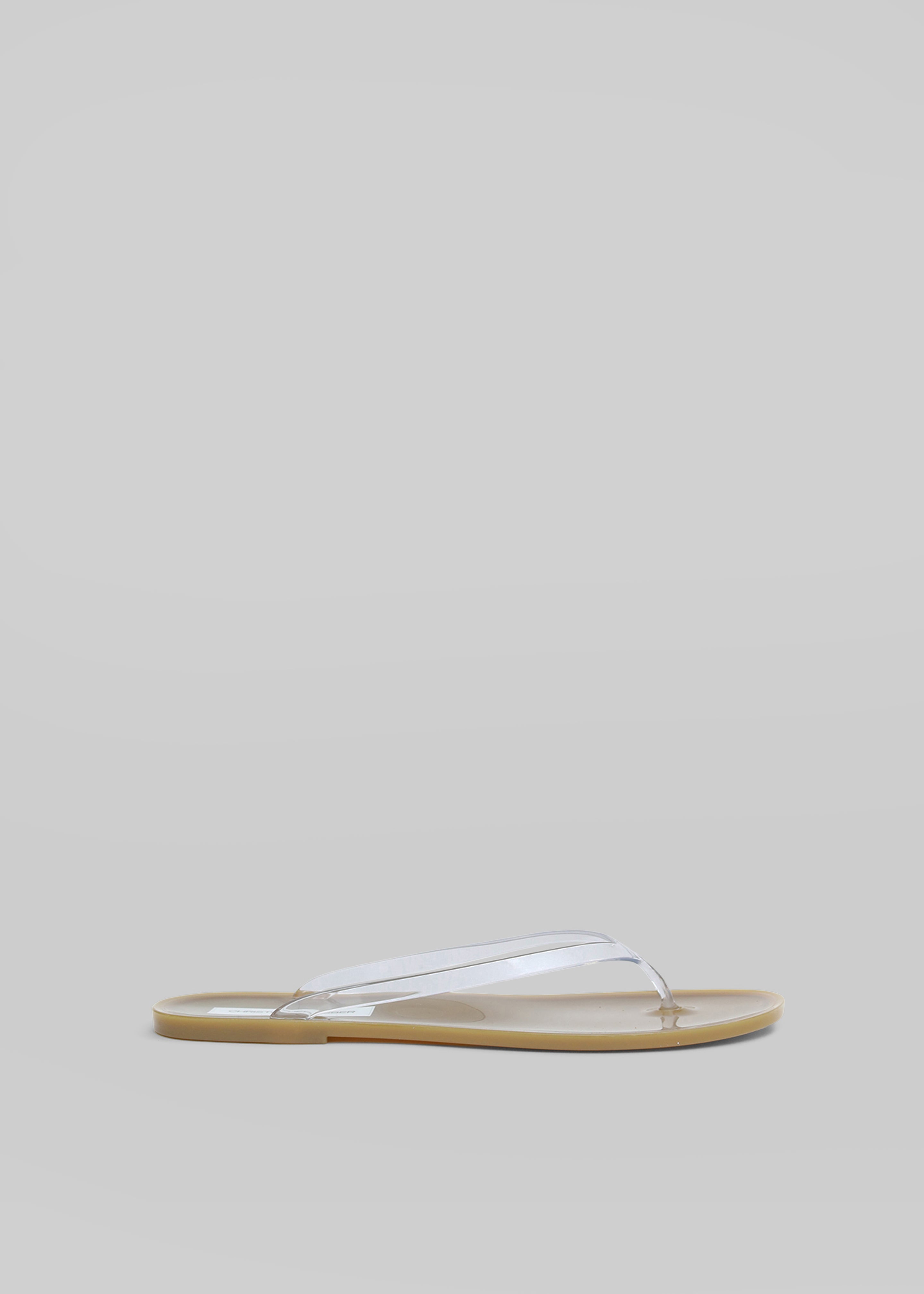 Christopher Esber Jo Flip Flops - Khaki/Clear - 2