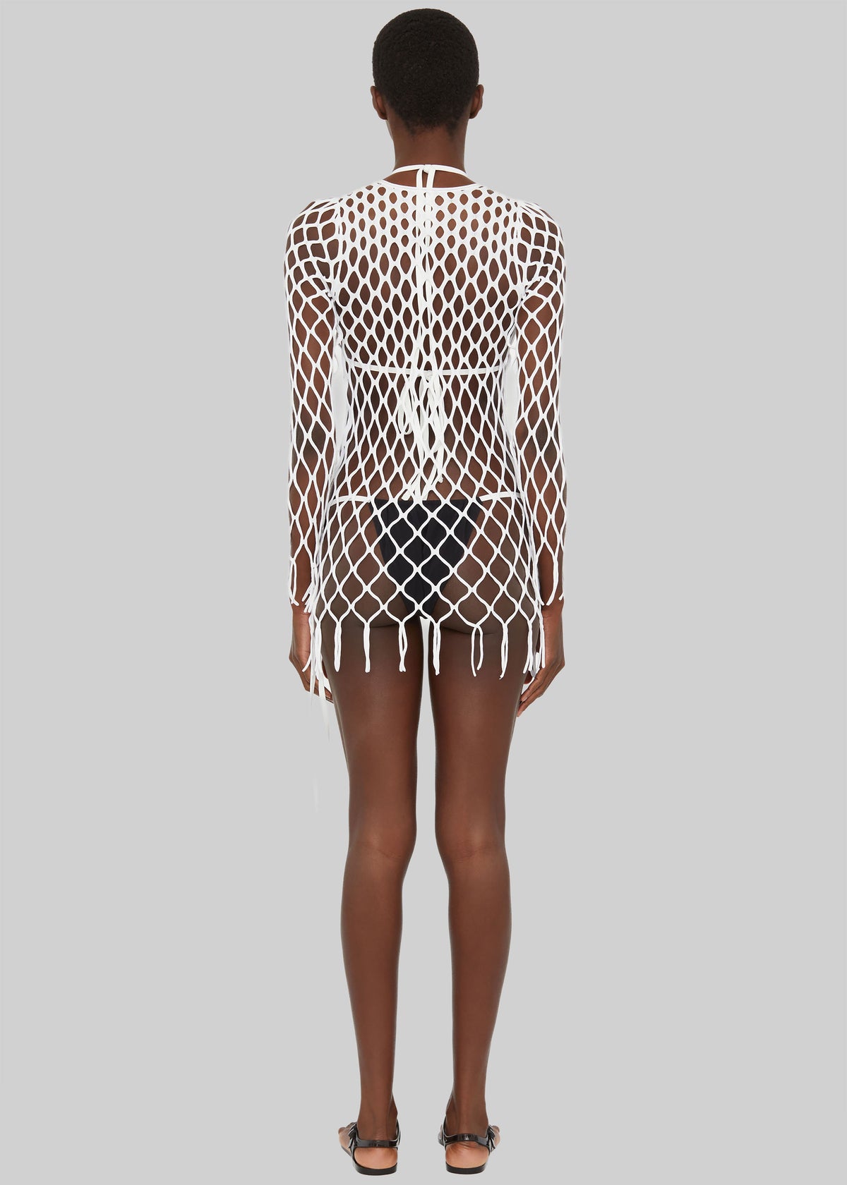 Christopher Esber Knitted Mesh Mini Dress - White - 7