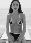 Christopher Esber Lanai Framed Micro Bikini Top - Black/White