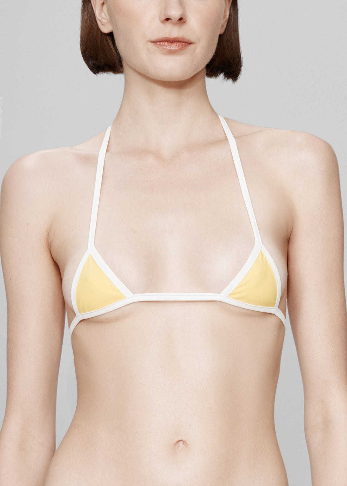 Christopher Esber Lanai Framed Micro Bikini Top - Zest/White - 1