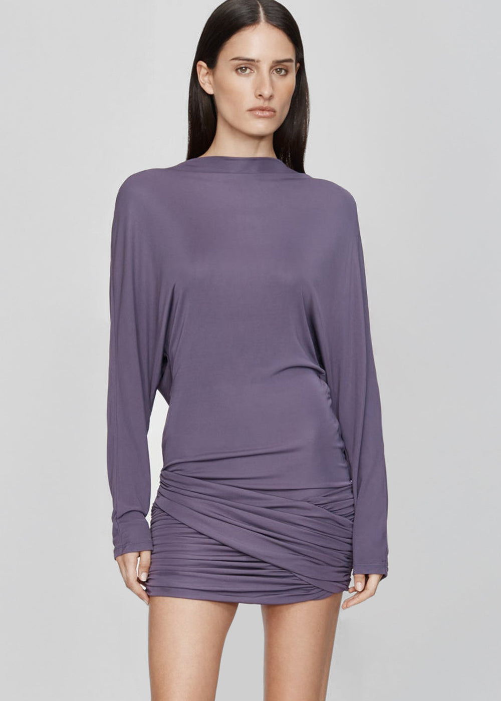 Christopher Esber Luna Draped Jersey Mini Dress - Washed Violet