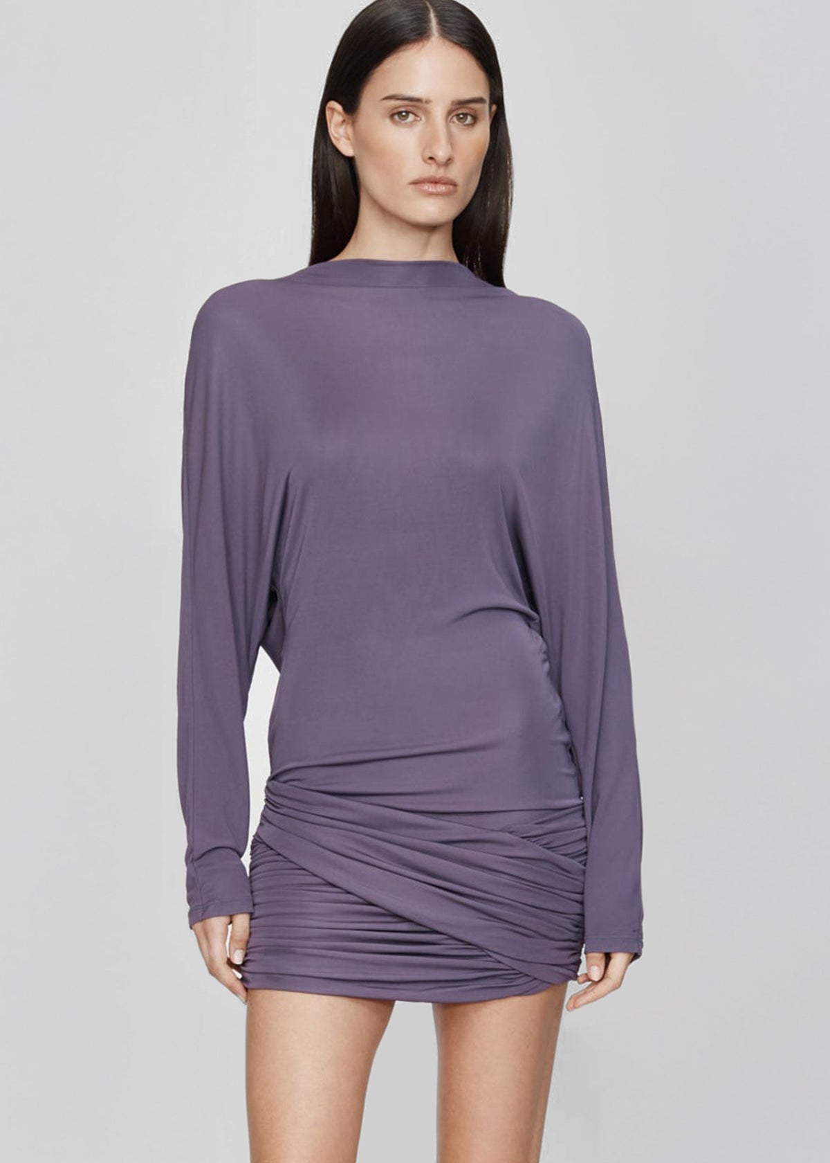 Christopher Esber Luna Draped Jersey Mini Dress - Washed Violet - 1