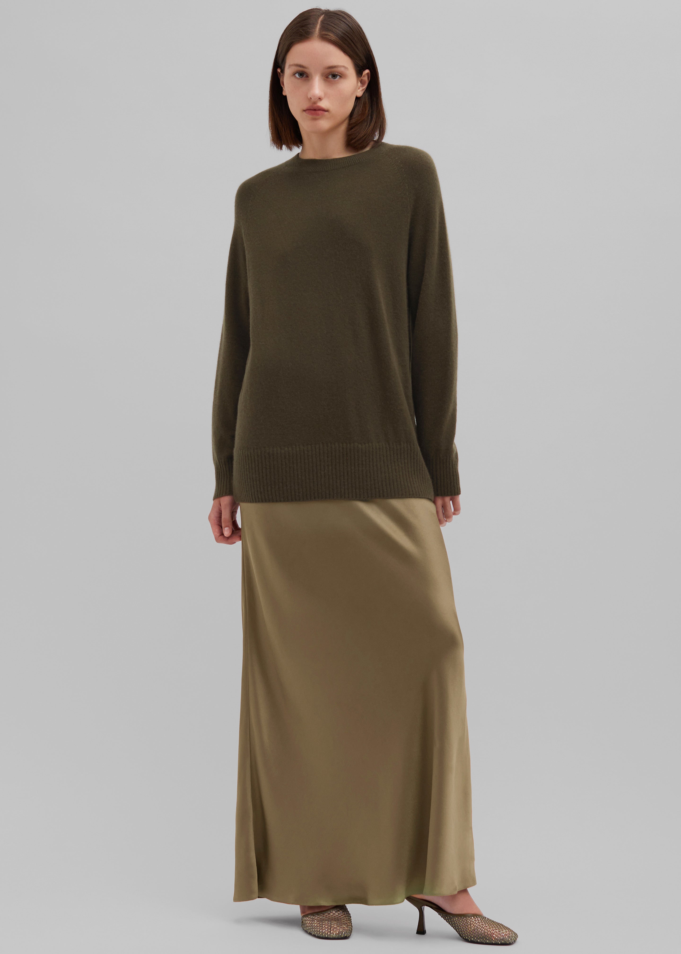 Christopher Esber Monument Long Dress - Khaki - 5