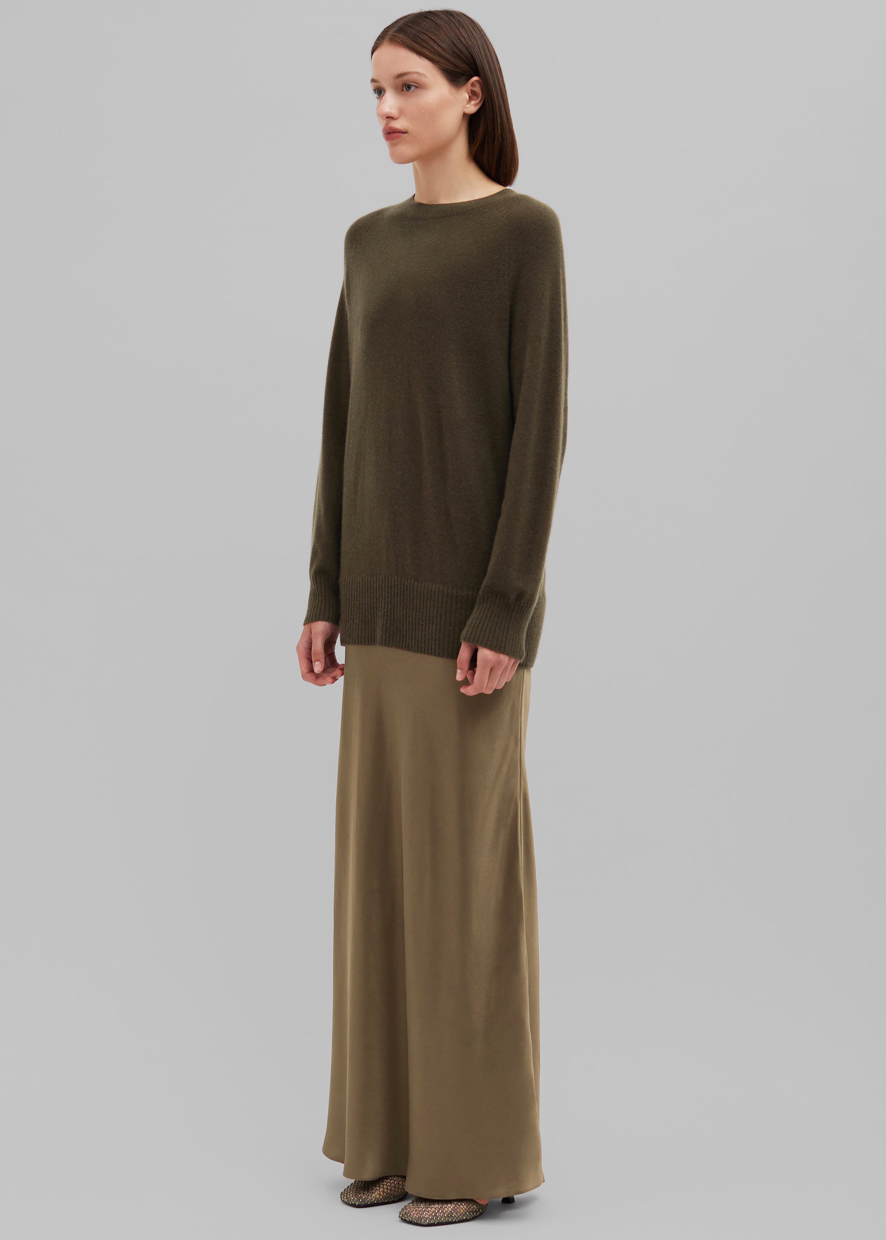 Christopher Esber Monument Long Dress - Khaki - 6