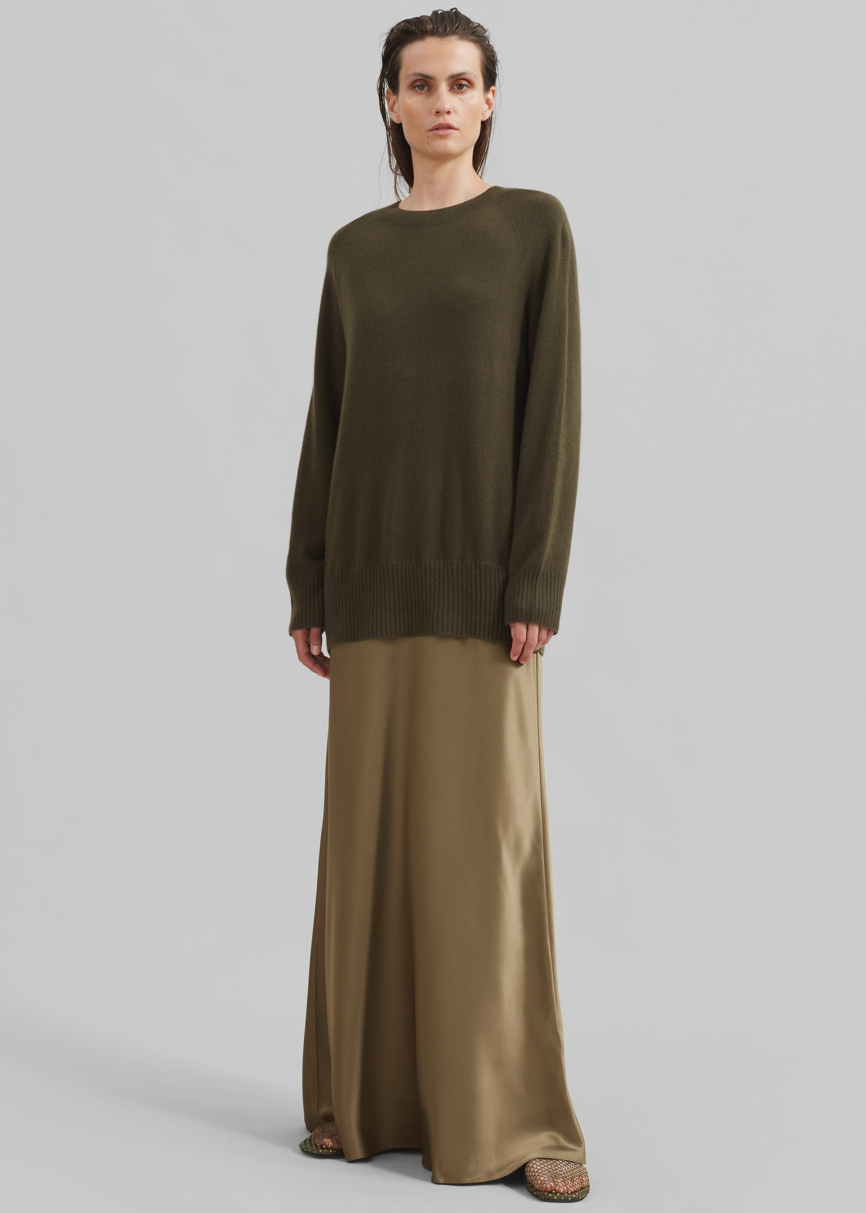 Christopher Esber Monument Long Dress - Khaki - 3