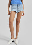 Christopher Esber Reconstruct Denim Micro Shorts - Indigo