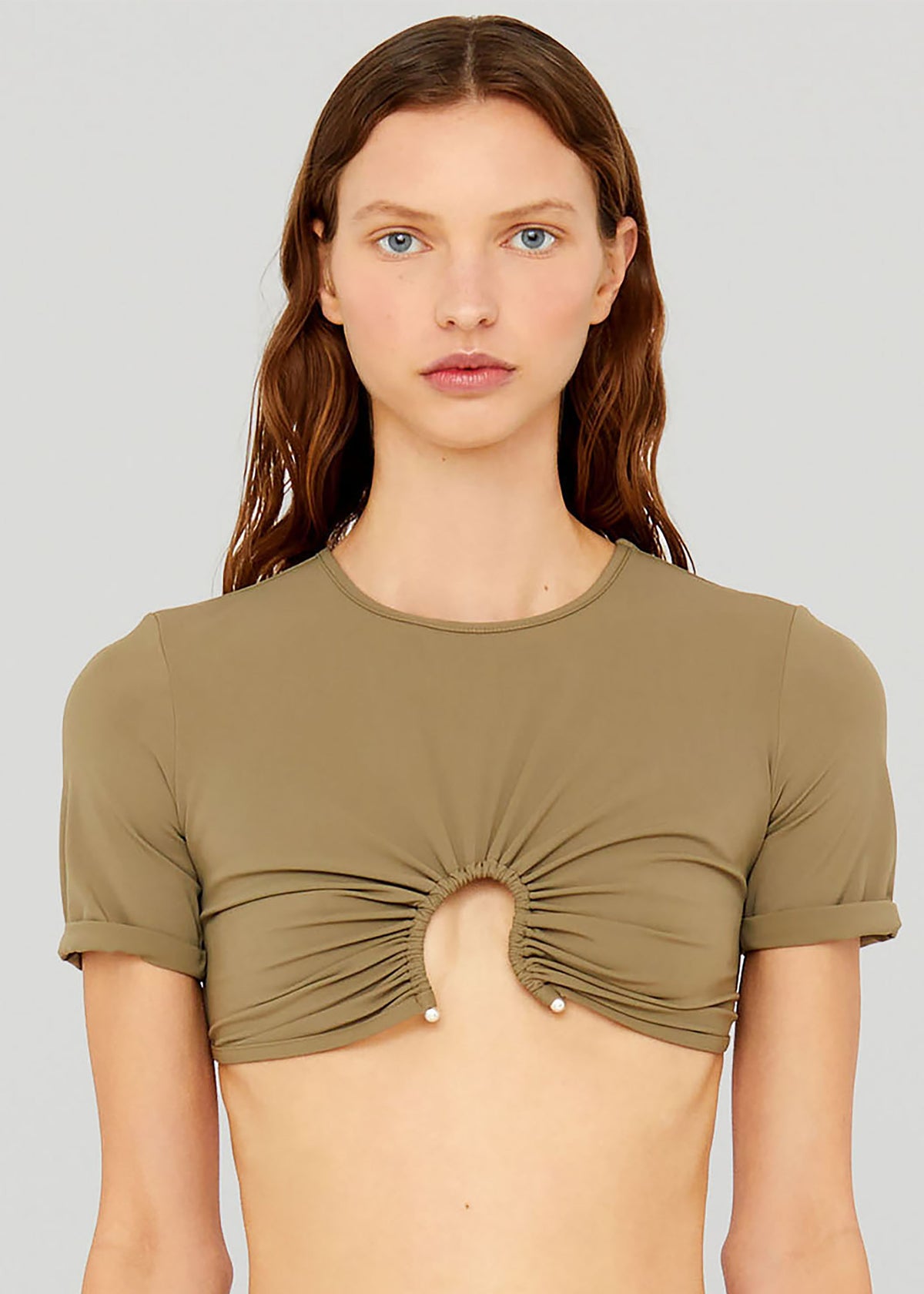 Christopher Esber Ruched Crescent Swim Tee - Eucalypt - 3