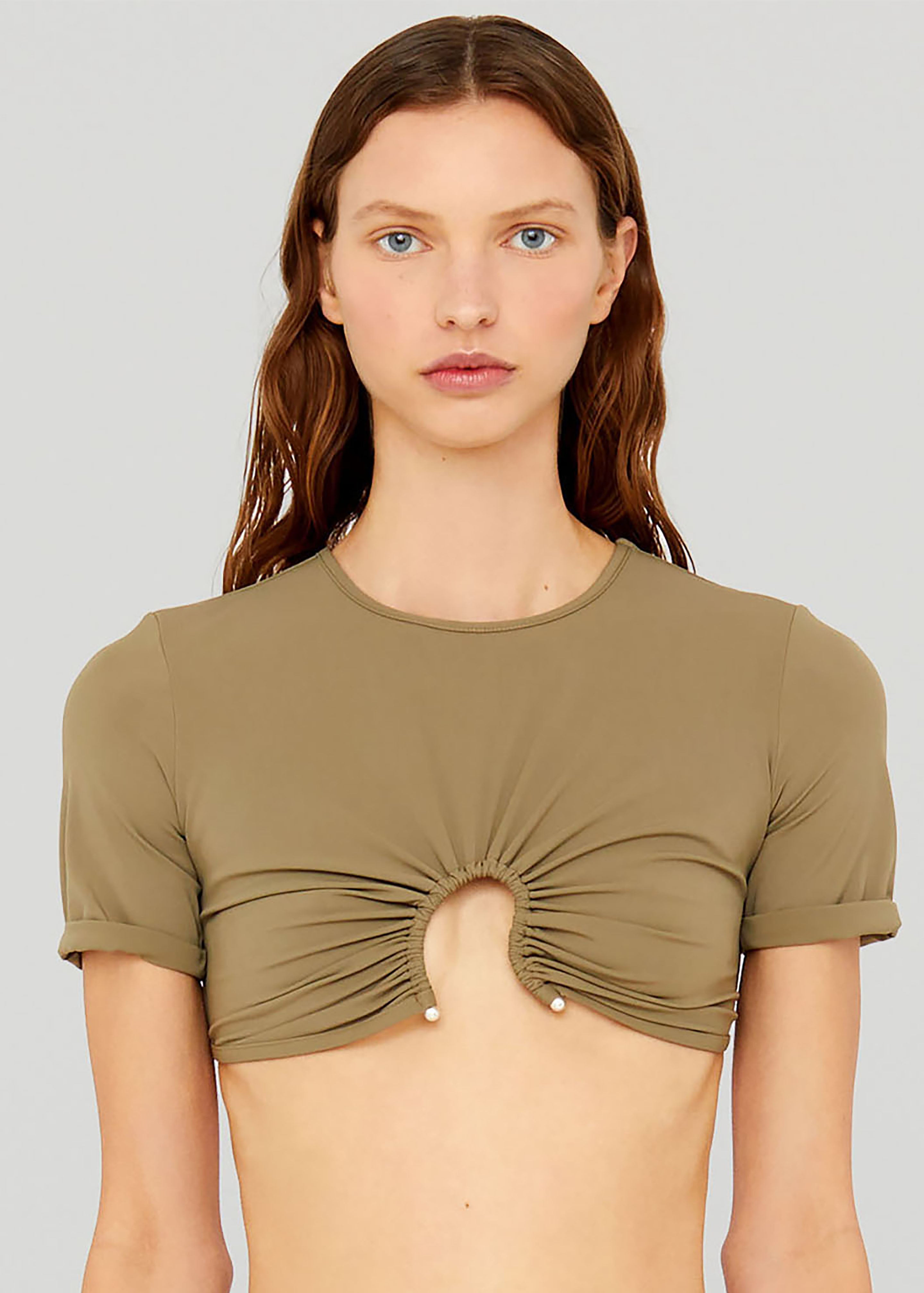 Christopher Esber Ruched Crescent Swim Tee - Eucalypt - 3