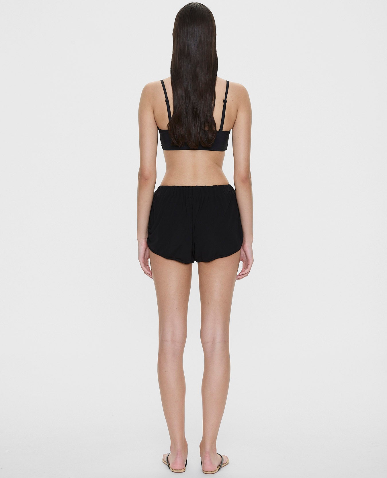 Christopher Esber Ruched Crescent Jersey Boxer Short - Black - 5