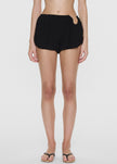 Christopher Esber Ruched Crescent Jersey Boxer Short - Black