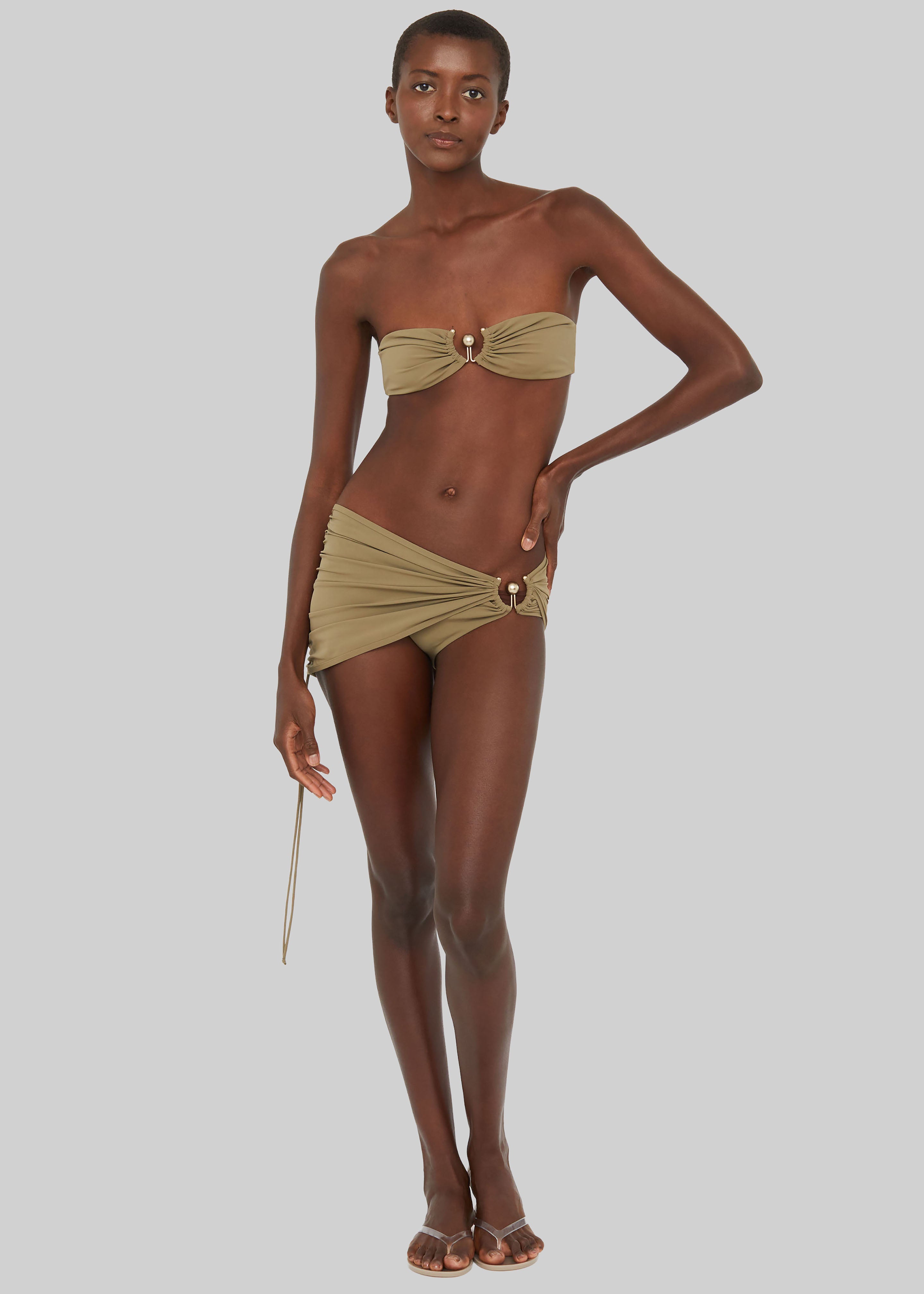 Christopher Esber Ruched Orbit Skirt Briefs - Eucalypt - 7