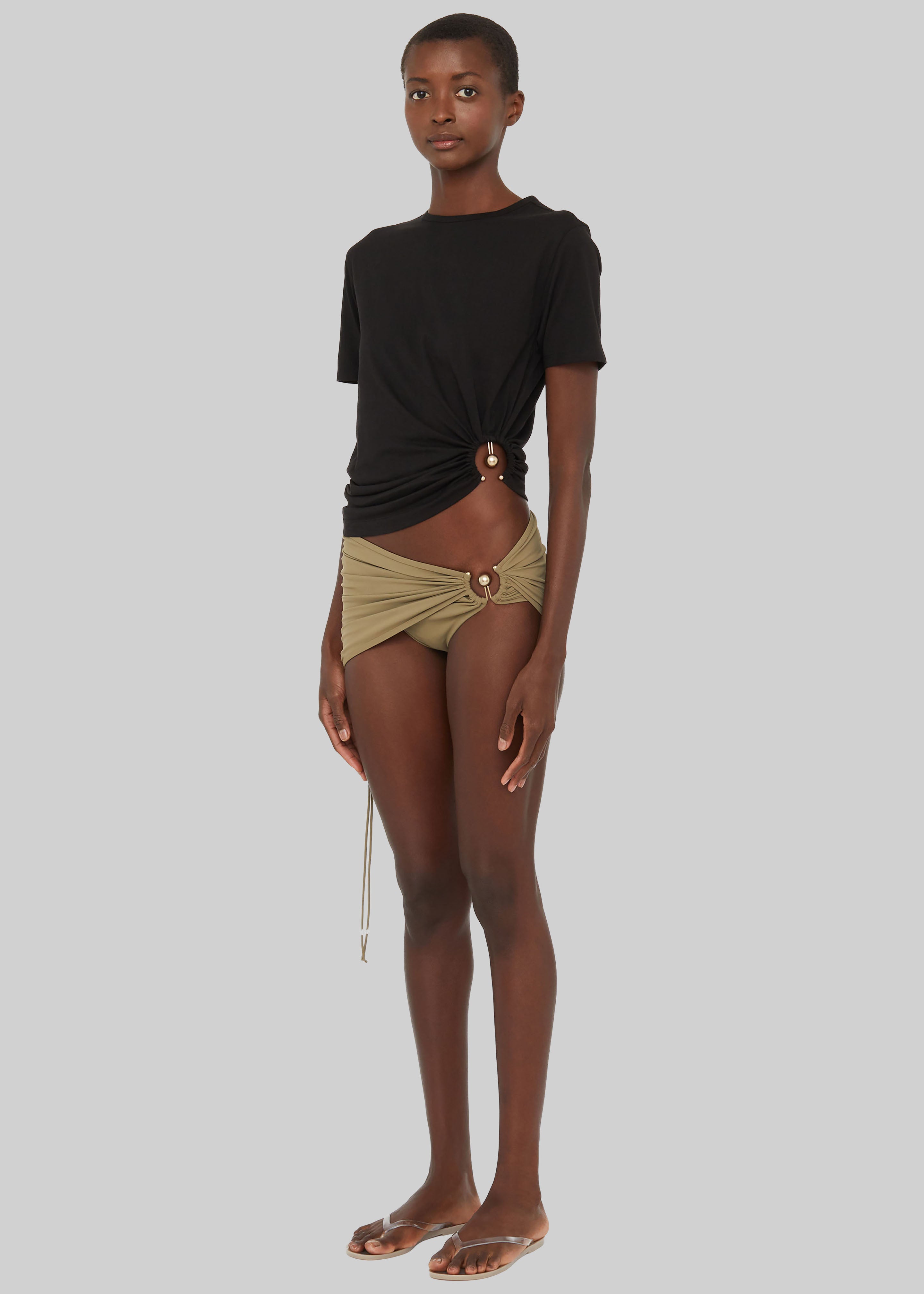 Christopher Esber Ruched Orbit Skirt Briefs - Eucalypt - 8