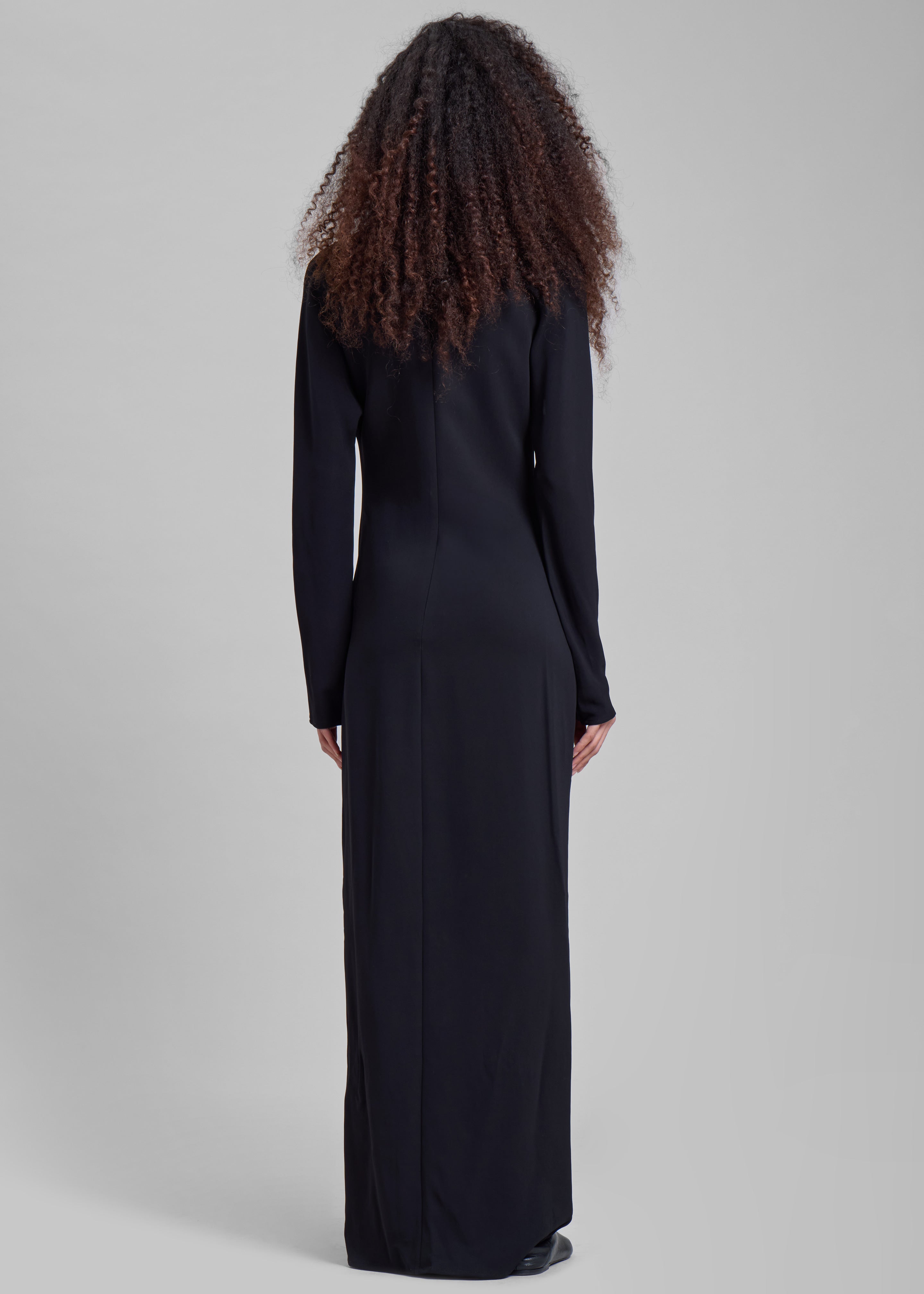 Christopher Esber Ruched Twisted Long Sleeve Dress - Black - 6