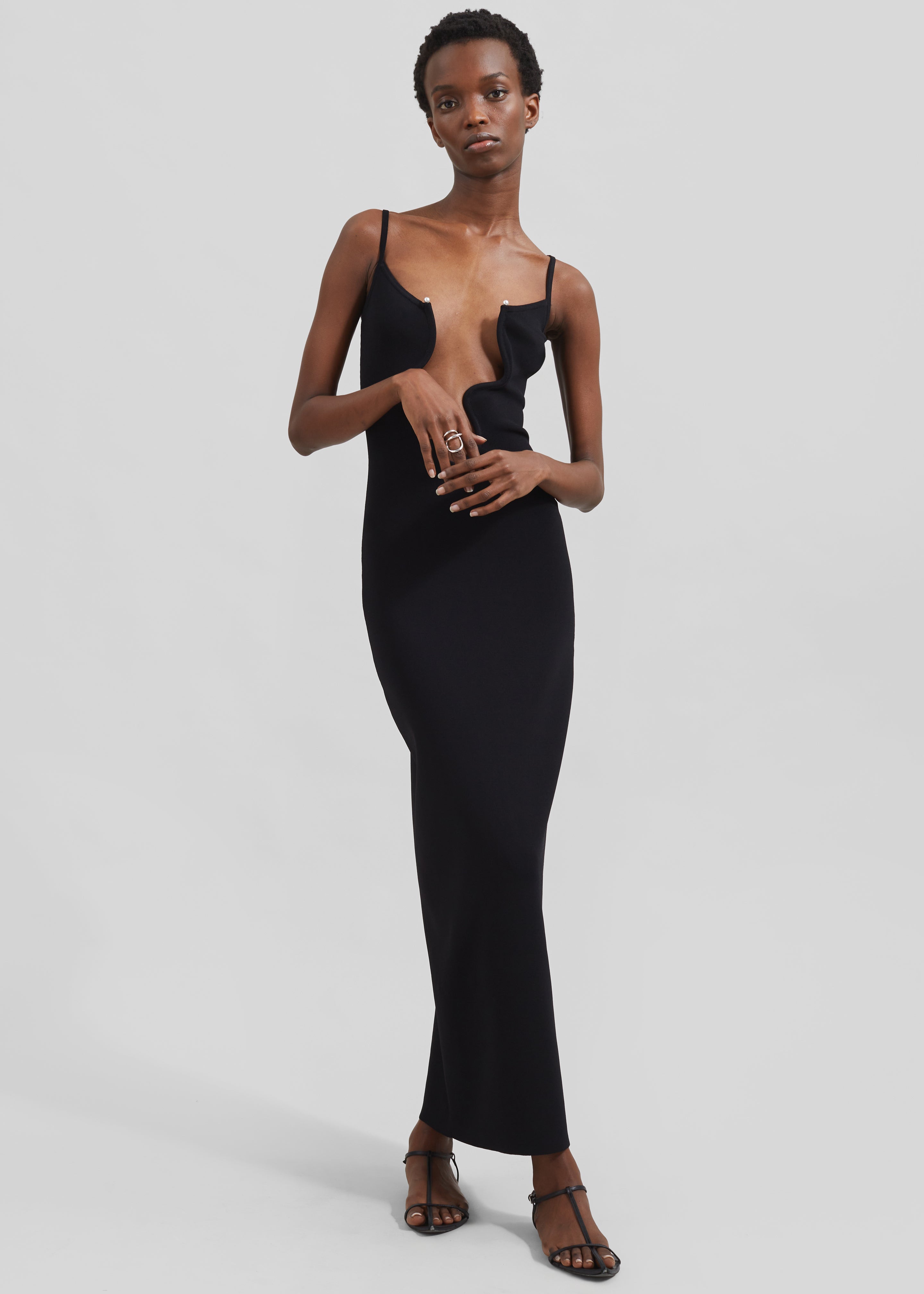 Christopher Esber Salacia Wire Column Dress - Black – The Frankie Shop