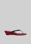 Christopher Esber Scala Cork Wedges - Flame/Black