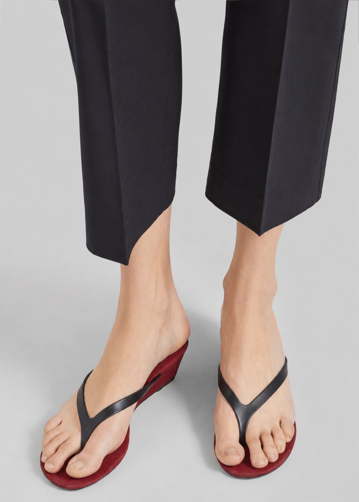 Christopher Esber Scala Cork Wedges - Flame/Black - 4