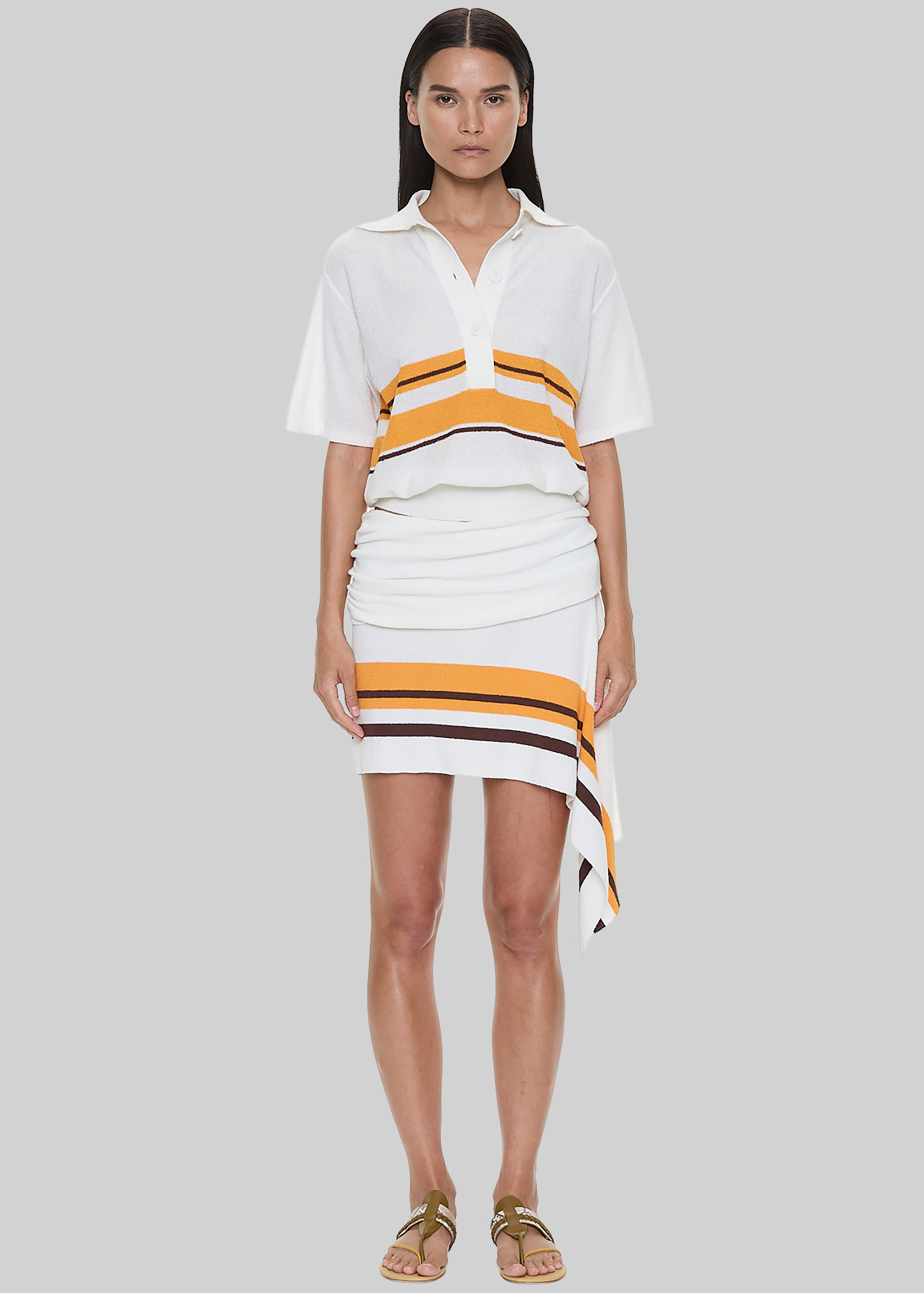 Christopher Esber Straccio Knitted Extension Drape Mini Skirt