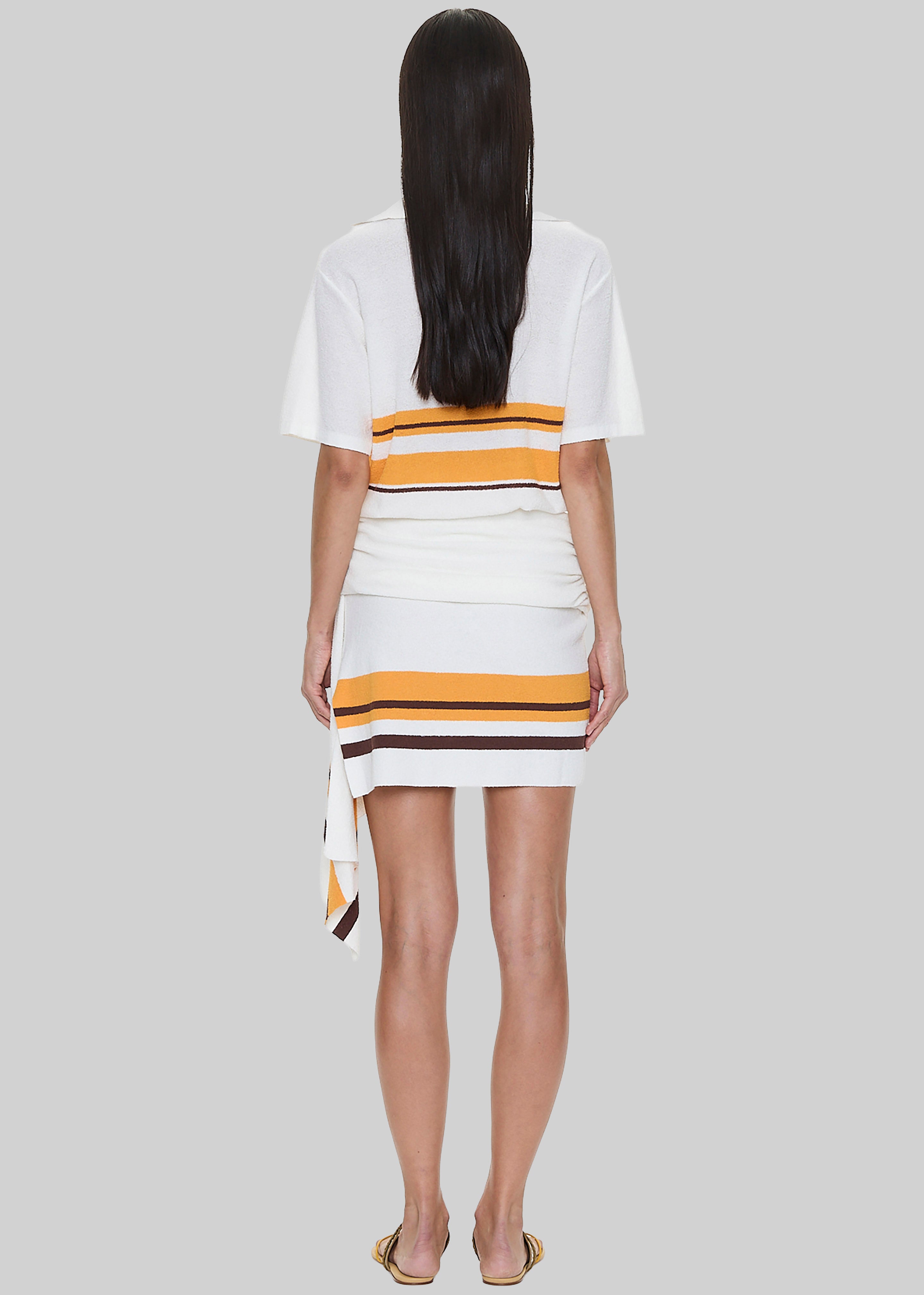 Christopher Esber Stripe Knit Clean Polo - Solaris Stripe - 6