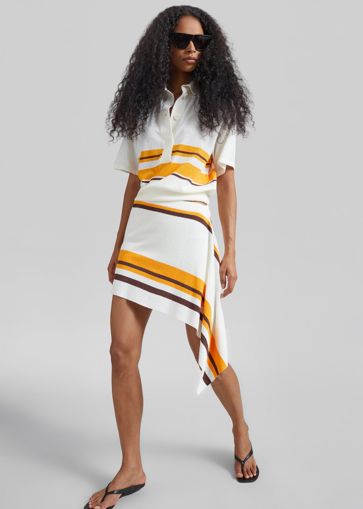 Christopher Esber Stripe Knit Clean Polo - Solaris Stripe - 4