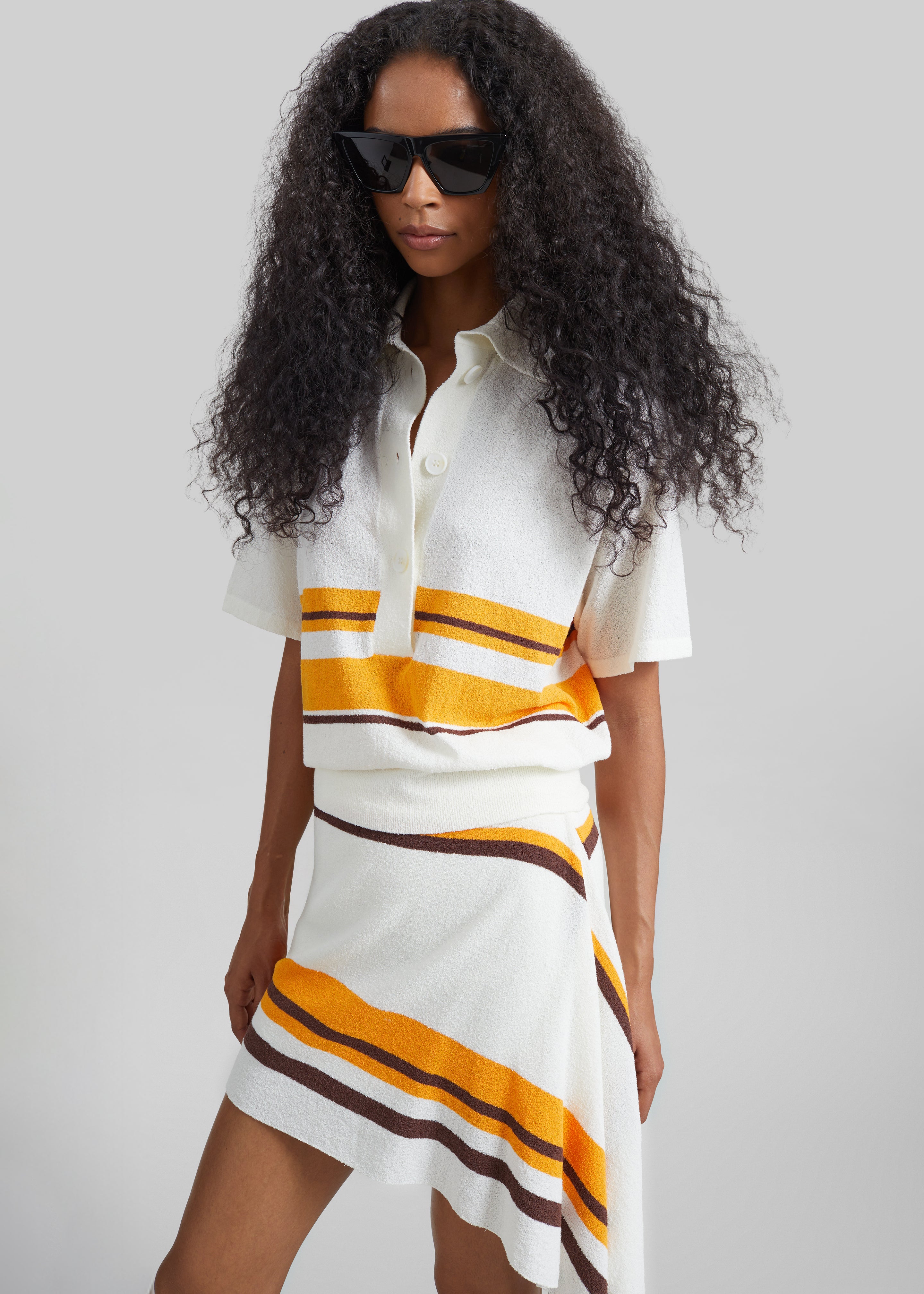 Christopher Esber Stripe Knit Clean Polo - Solaris Stripe - 2