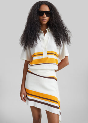 Christopher Esber Stripe Knit Clean Polo - Solaris Stripe