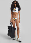 Christopher Esber Tucked Cropped Tee - Toucan Print