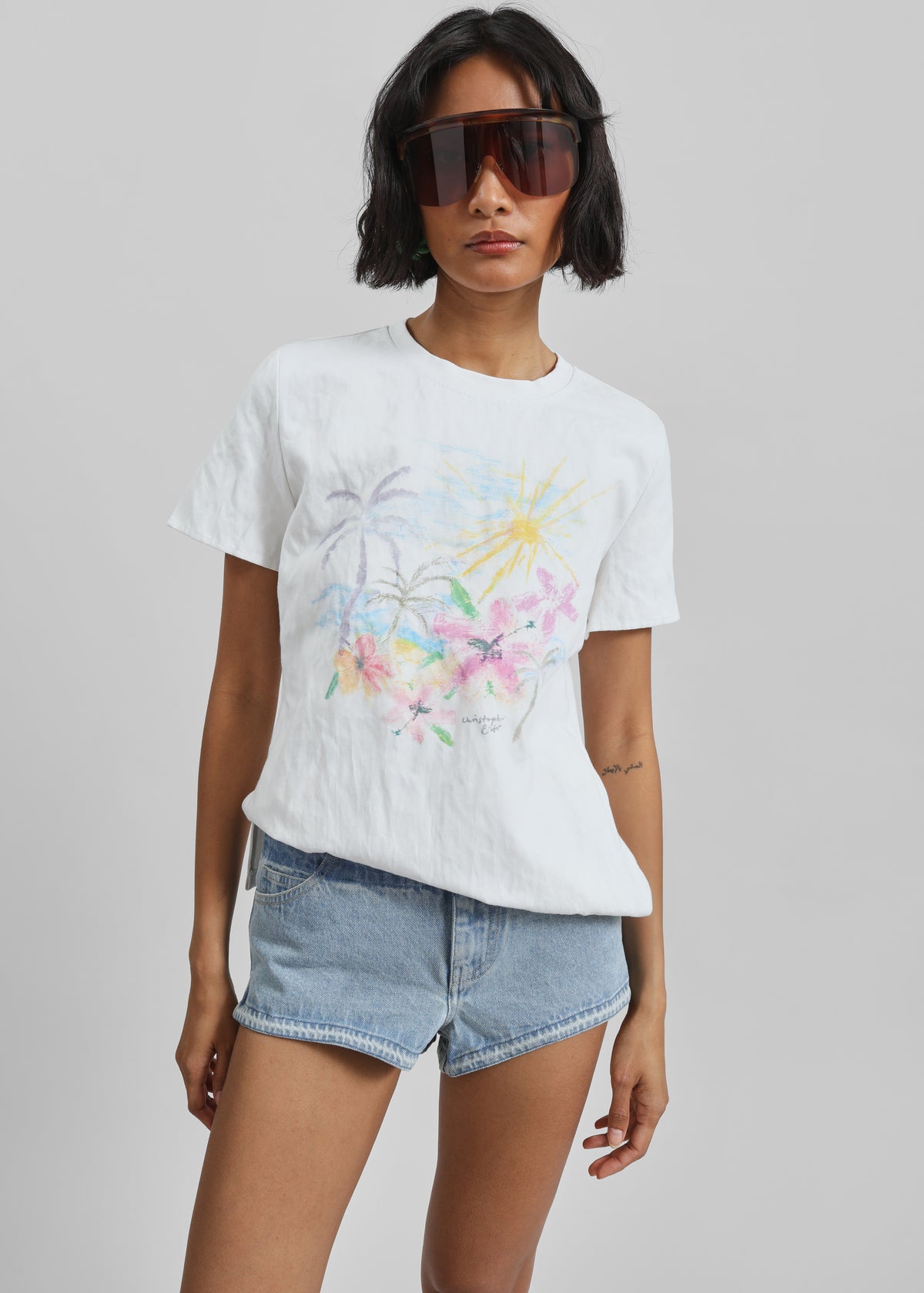 christopher esber hibiscus embroidered rib dress Christopher Esber
