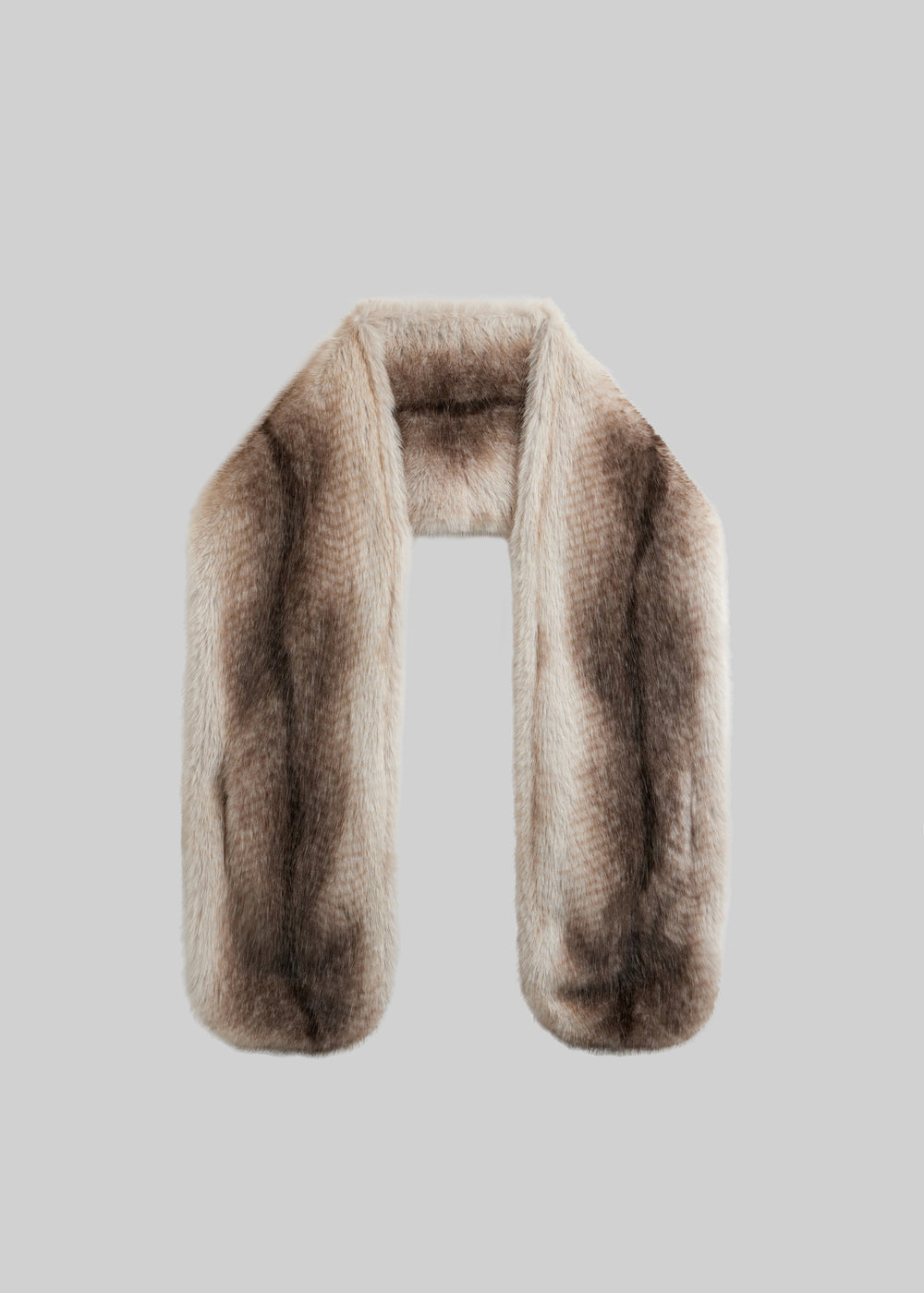 Ciasa Faux Fur Scarf - Grey - 1