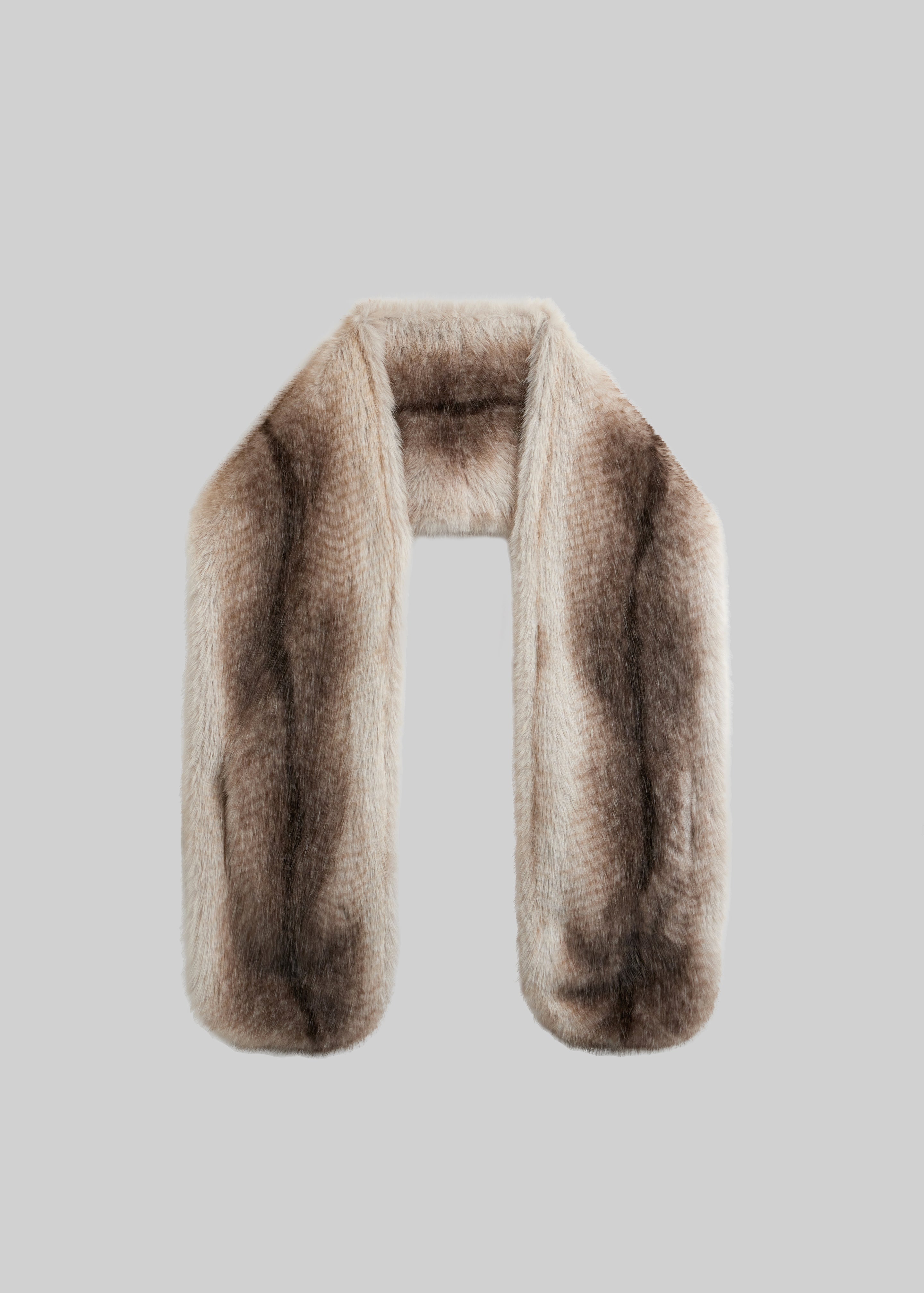 Ciasa Faux Fur Scarf - Grey - 2