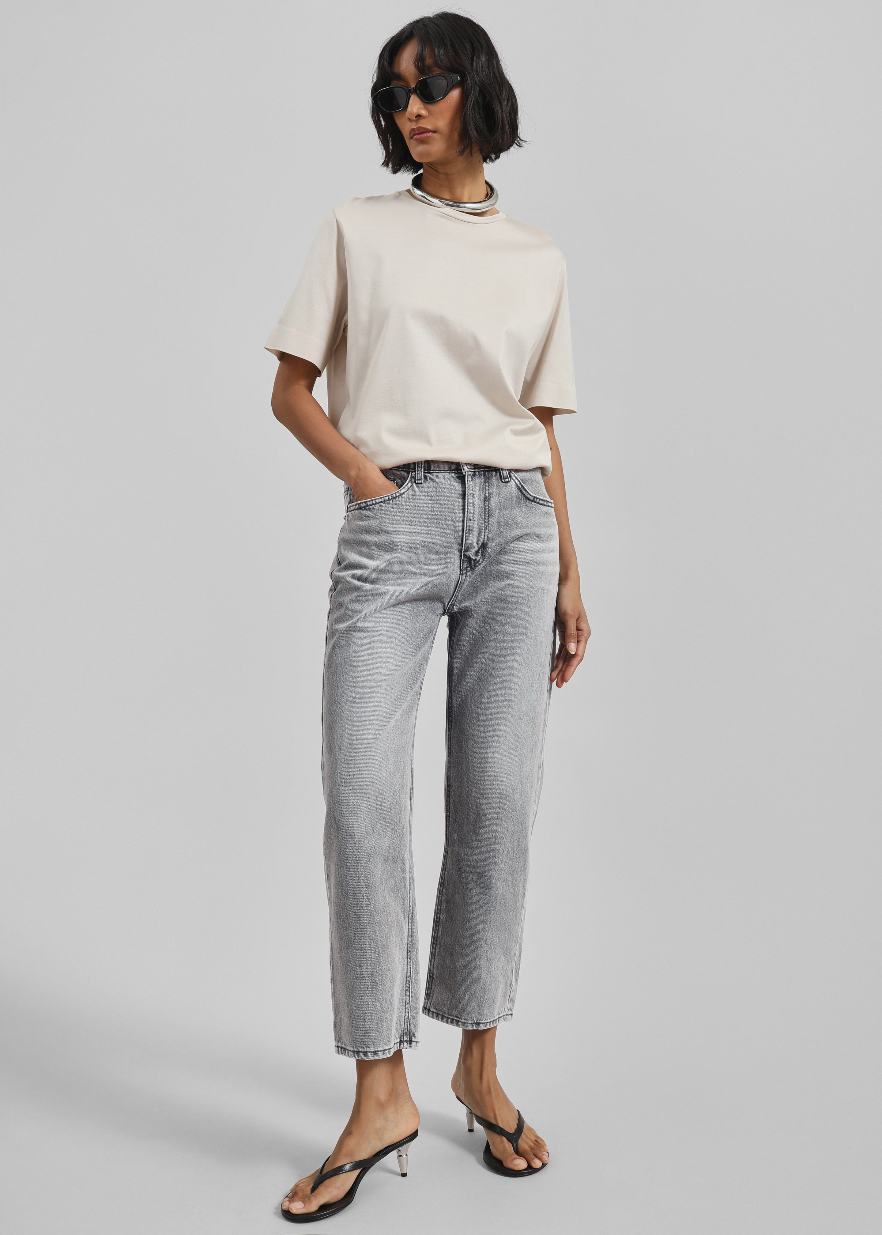 Cig Straight Jeans - Grey Wash - 5