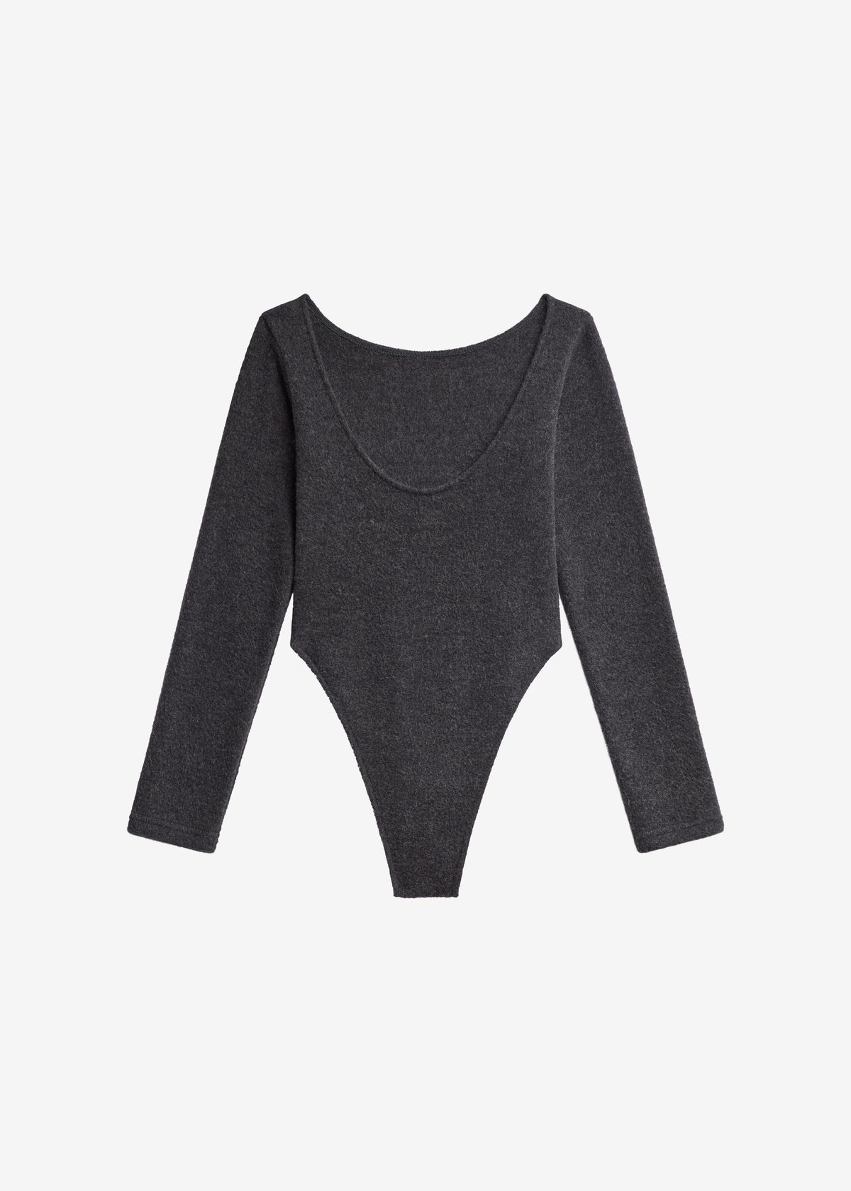 Civray Brushed Knit Bodysuit - Charcoal - 8