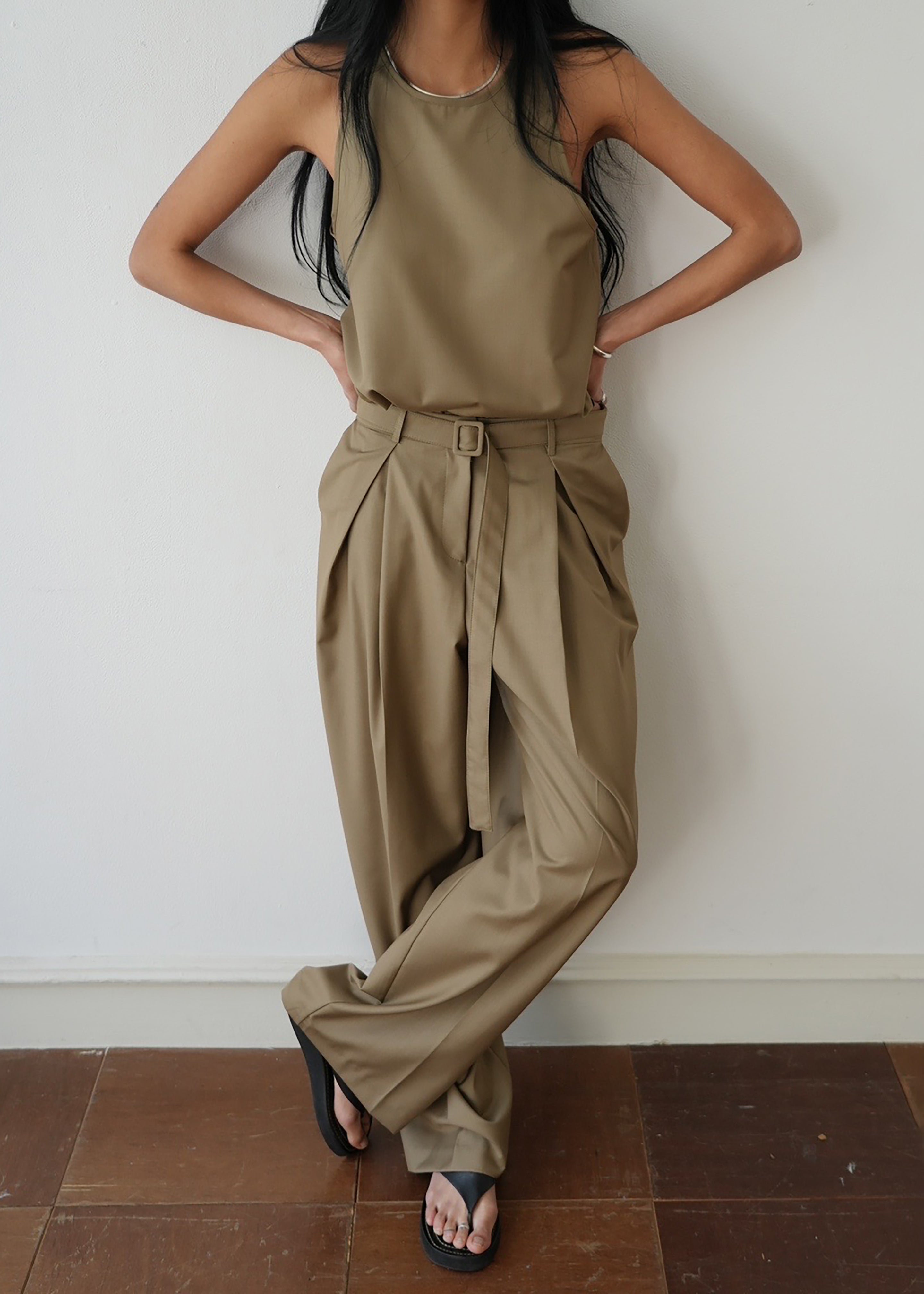 Clay Belted Pants - Desert Taupe - 11