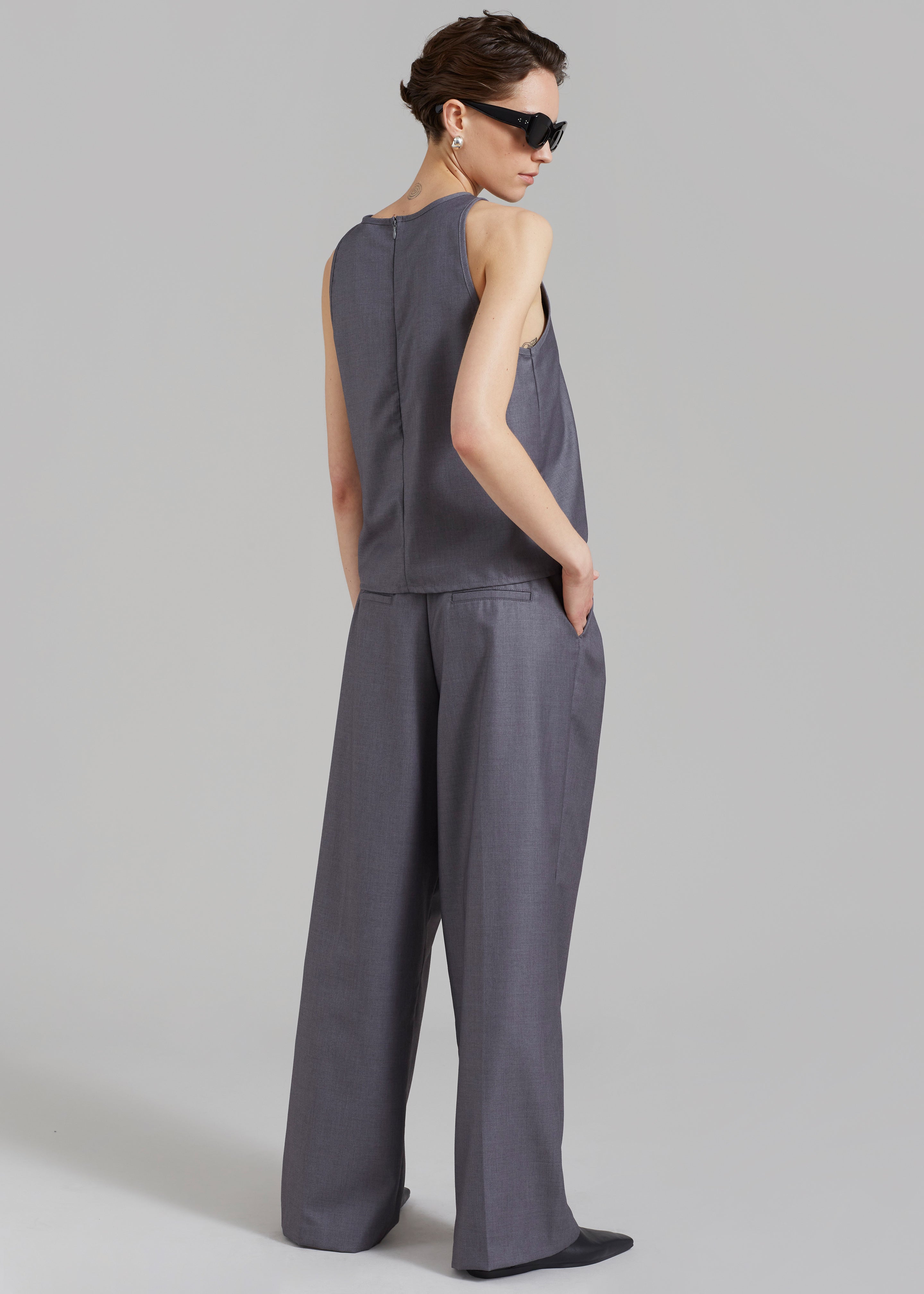 Clay Belted Pants - Grey - 9